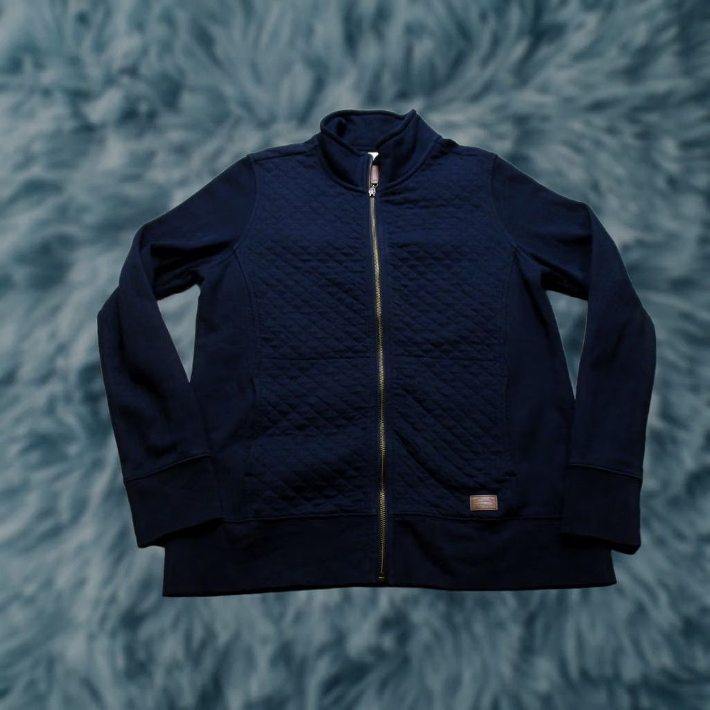 Vintage LL Bean Womens Medium Blue Quilted Knit Jacket Casual Layering Size M / US 6-8 / IT 42-44 - 1 Thumbnail