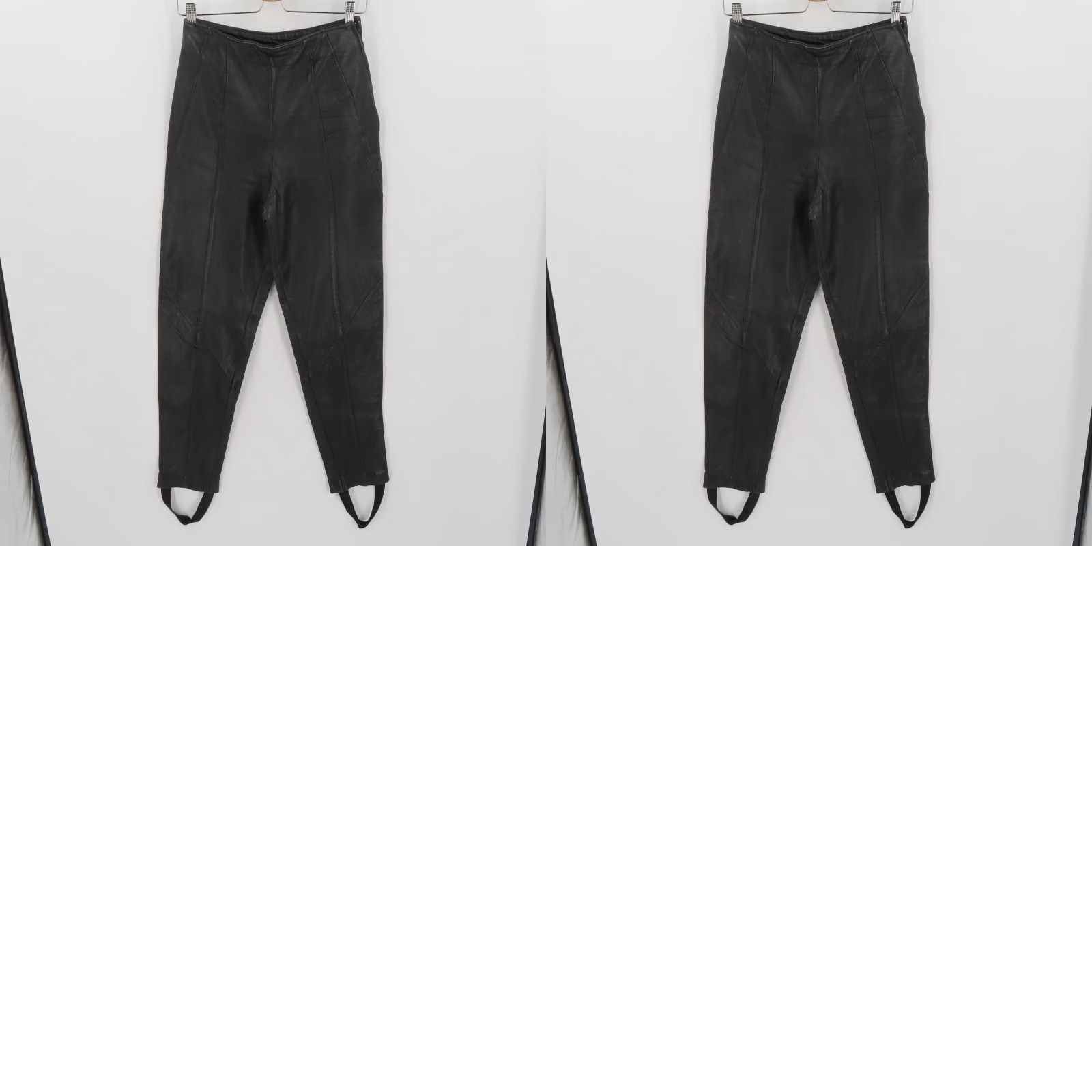 Vintage VINTAGE Wilsons Leather Women 8 Stirrup Pants Black Leather Straight Front 30" Inseam Size 30" / US 8 / IT 44 - 9 Thumbnail