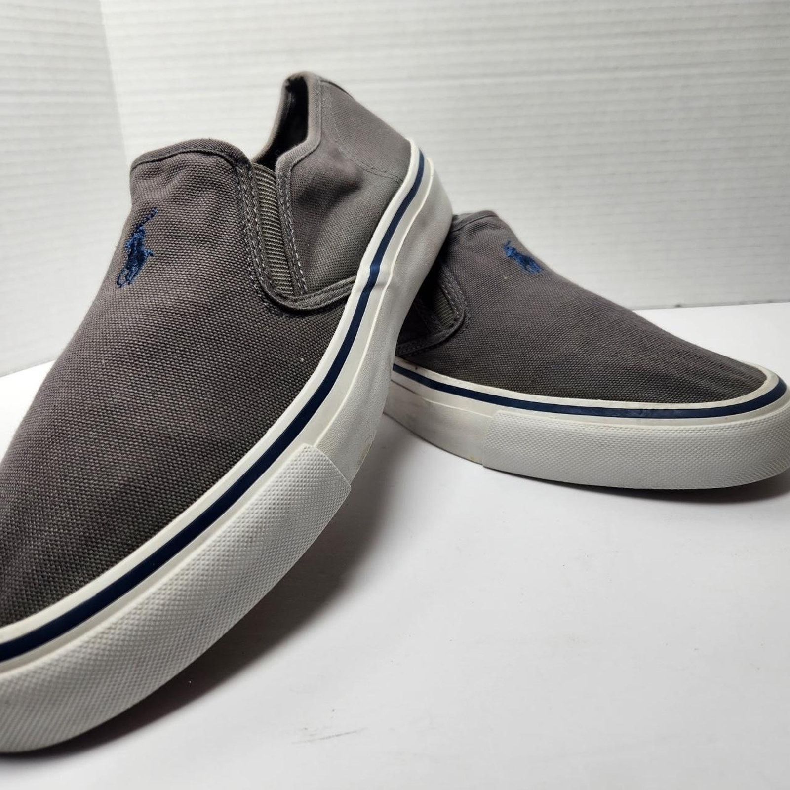 Polo Ralph Lauren Grey Polo Ralph Lauren Slip On Sneakers Size US 10 / EU 43 - 2 Thumbnail