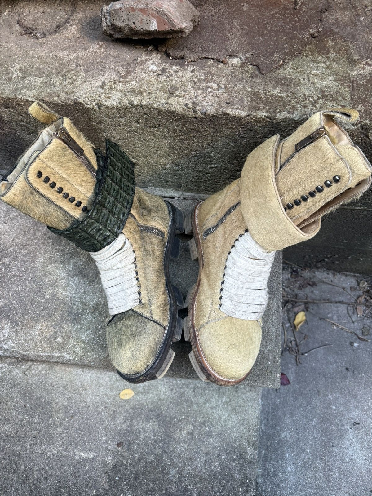 Rick Owens FW13 Rick Owens Plinth Runway Boots Size US 11 / EU 44 - 3 Thumbnail
