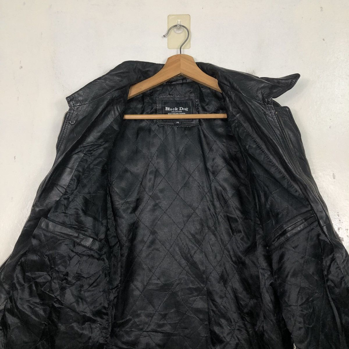 Japanese Brand 📌Vintage Leather Jacket Black Dog Blanket Issey Miyake Size US M / EU 48-50 / 2 - 16 Thumbnail