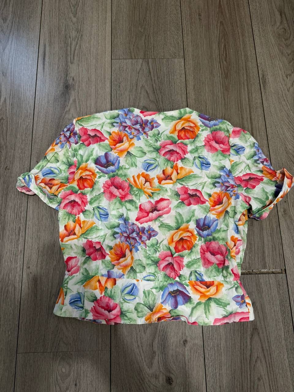 Other Vintage Therese Baumarie Paris Womens Blouse Size 3 Floral Size XS / US 0-2 / IT 36-38 - 4 Thumbnail