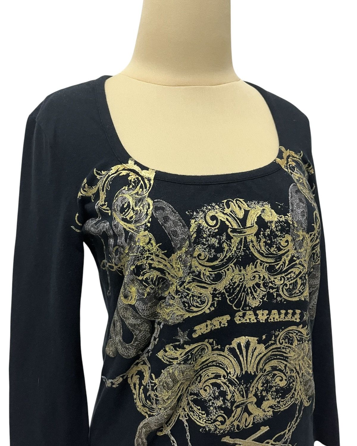 Just Cavalli FW 2011/12 by Roberto Cavalli Glamorous Goth Long Sleeve Size S / US 4 / IT 40 - 11 Thumbnail