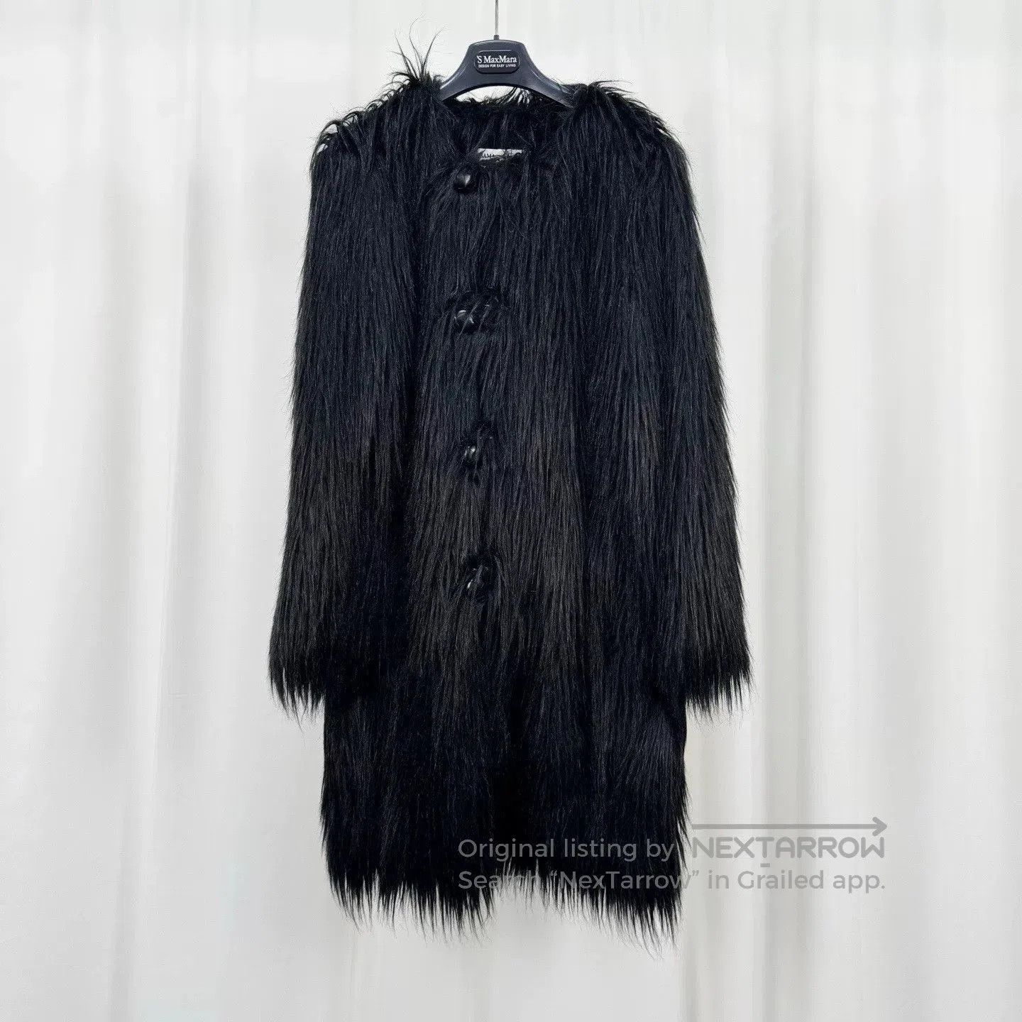 AYA MUSE Alabama Muse Black Fur Coat. Size M / US 6-8 / IT 42-44 - 1 Thumbnail