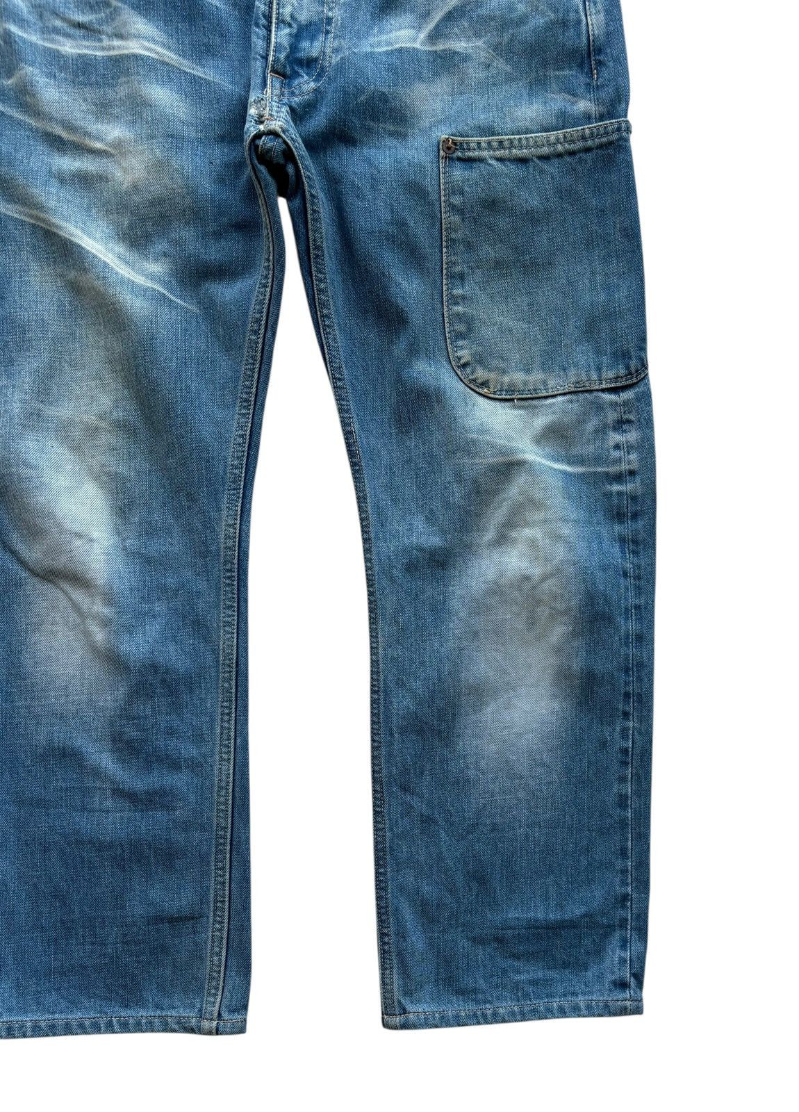 The Repack Bleach Denim Selvedge Carpenter Workwear Pants