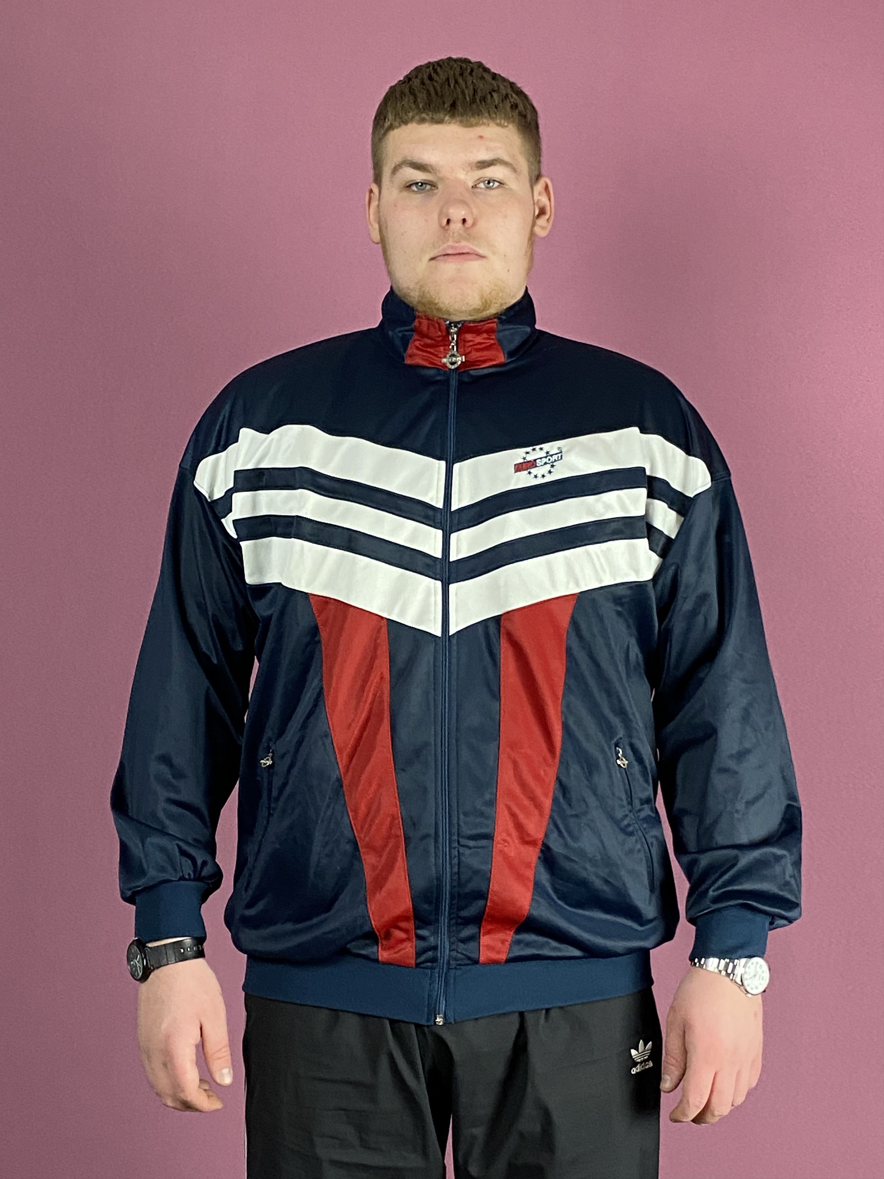 Vintage 90s Euro Sport Vintage Men's Track Jacket - XL Size US XL / EU 56 / 4 - 1 Thumbnail