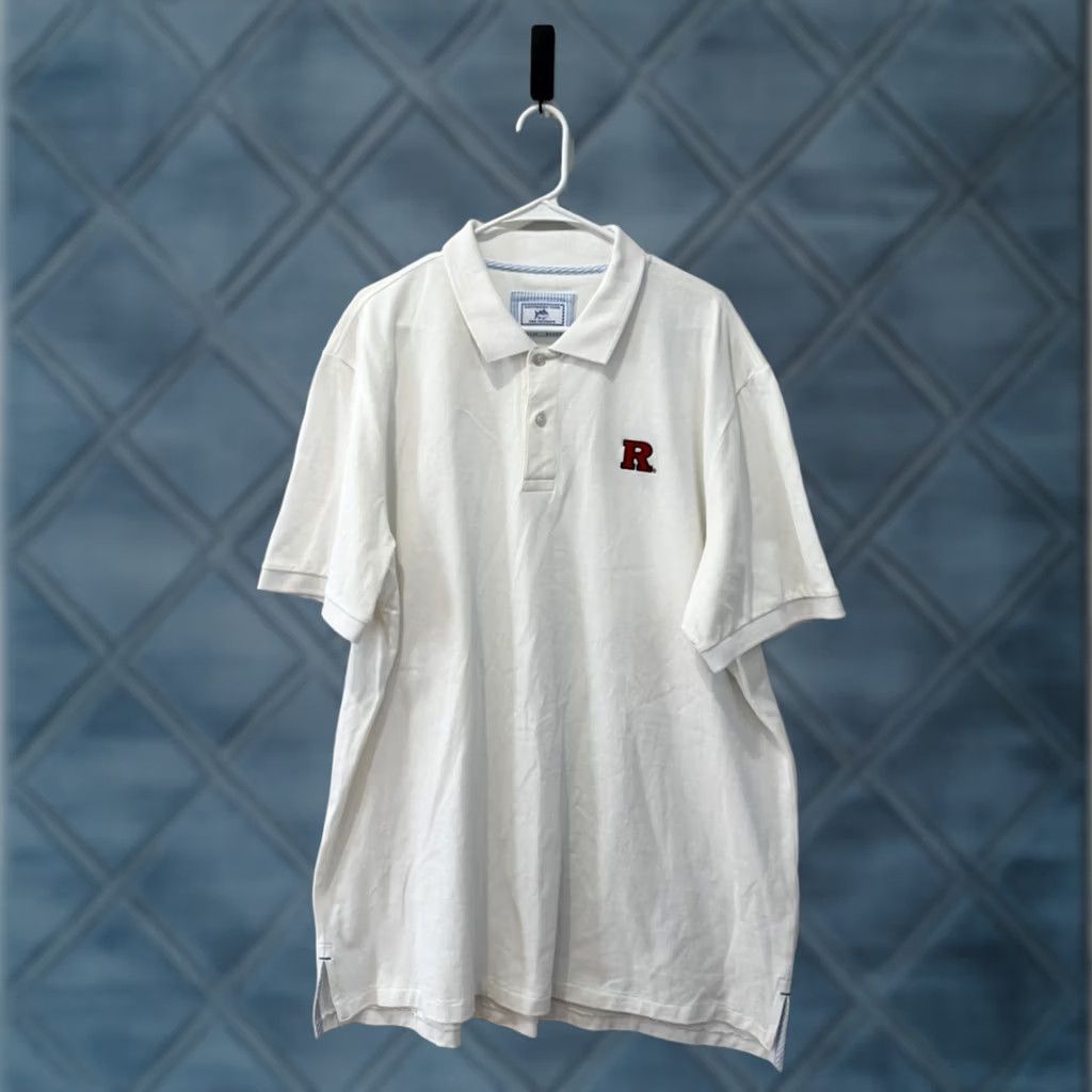 Southern Tide Southern Tide Rutgers Polo Shirt Mens 2XL White Golf Short Sleeve Size US XXL / EU 58 / 5 - 1 Thumbnail