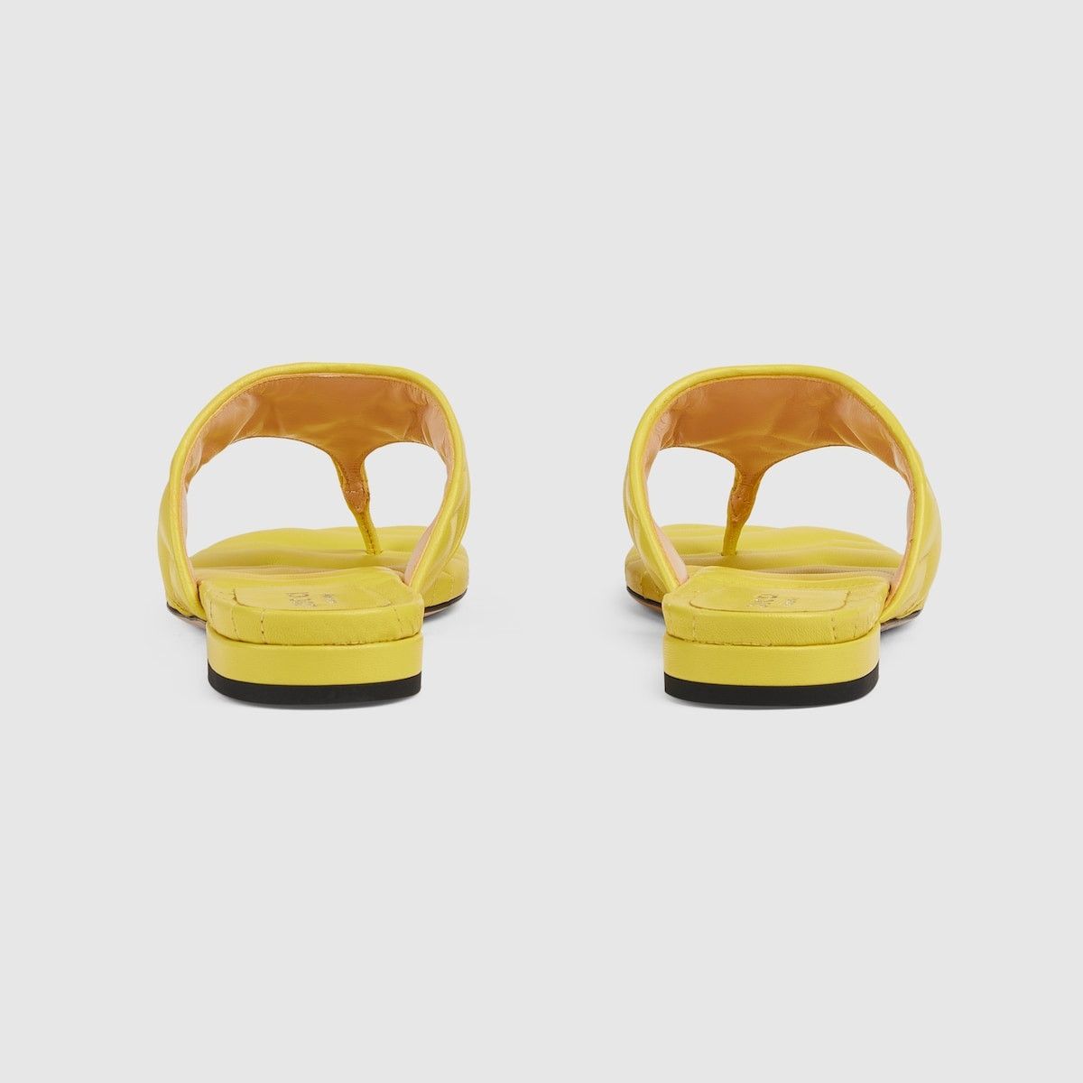 Gucci o1s1wg110225 Women's Double G Thong Sandals in Yellow Size US 5.5 / IT 35.5 - 3 Thumbnail