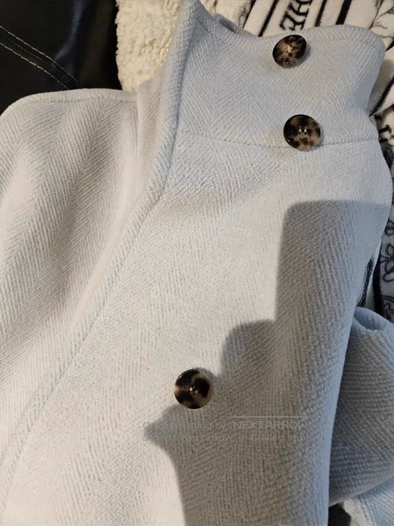 Hermes Hermes Light Blue Wool Single-Breasted Coat Size 4XL / US 24-26 - 5 Thumbnail