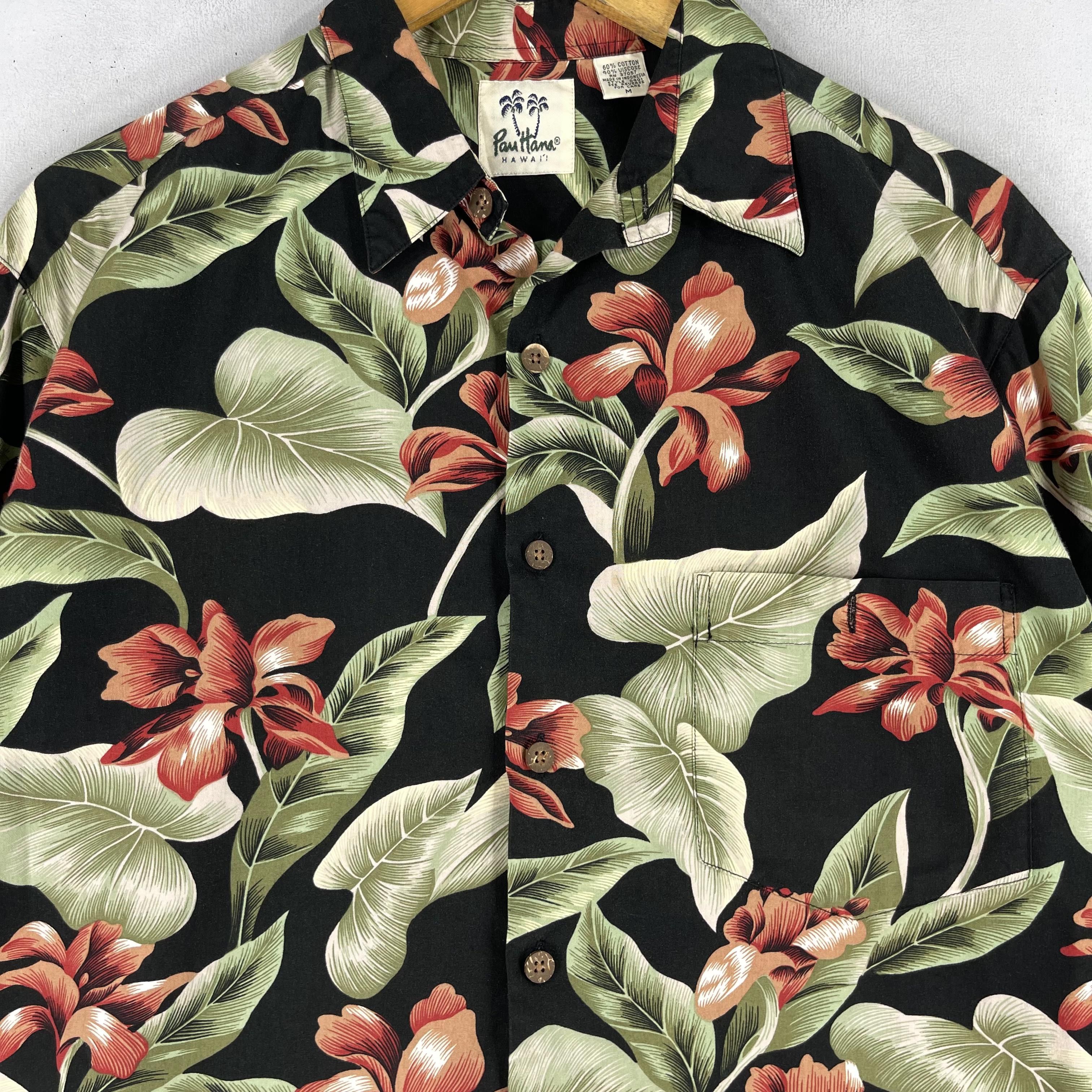 Vintage Vintage Pau Hana Hibiscus Floral Motive Hawaii Button Up Size US M / EU 48-50 / 2 - 2 Thumbnail