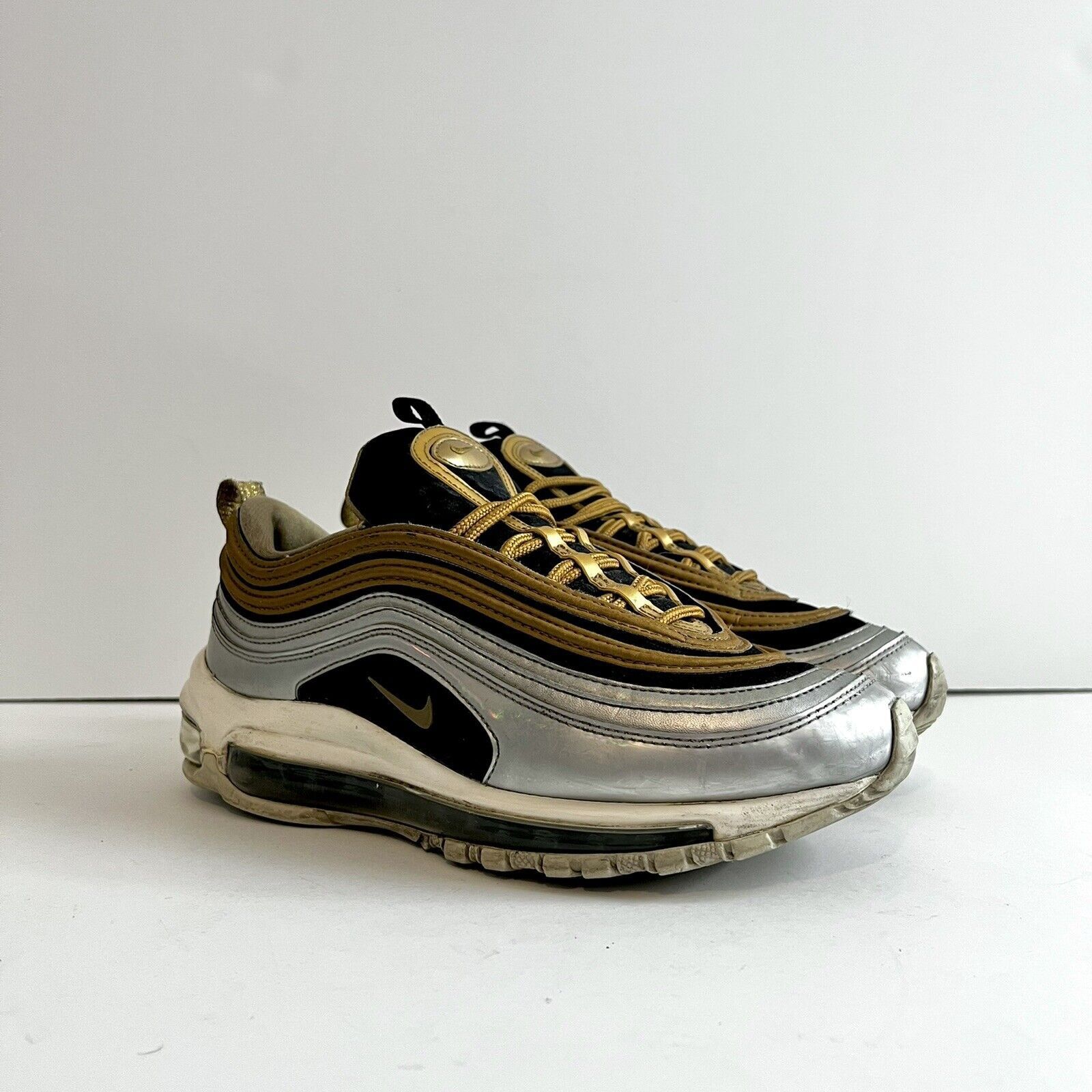 Nike Nike Air Max 97 AQ4137-700 Metallic Gold Silver 2018 6Y Size US 7.5 / IT 37.5 - 3 Thumbnail