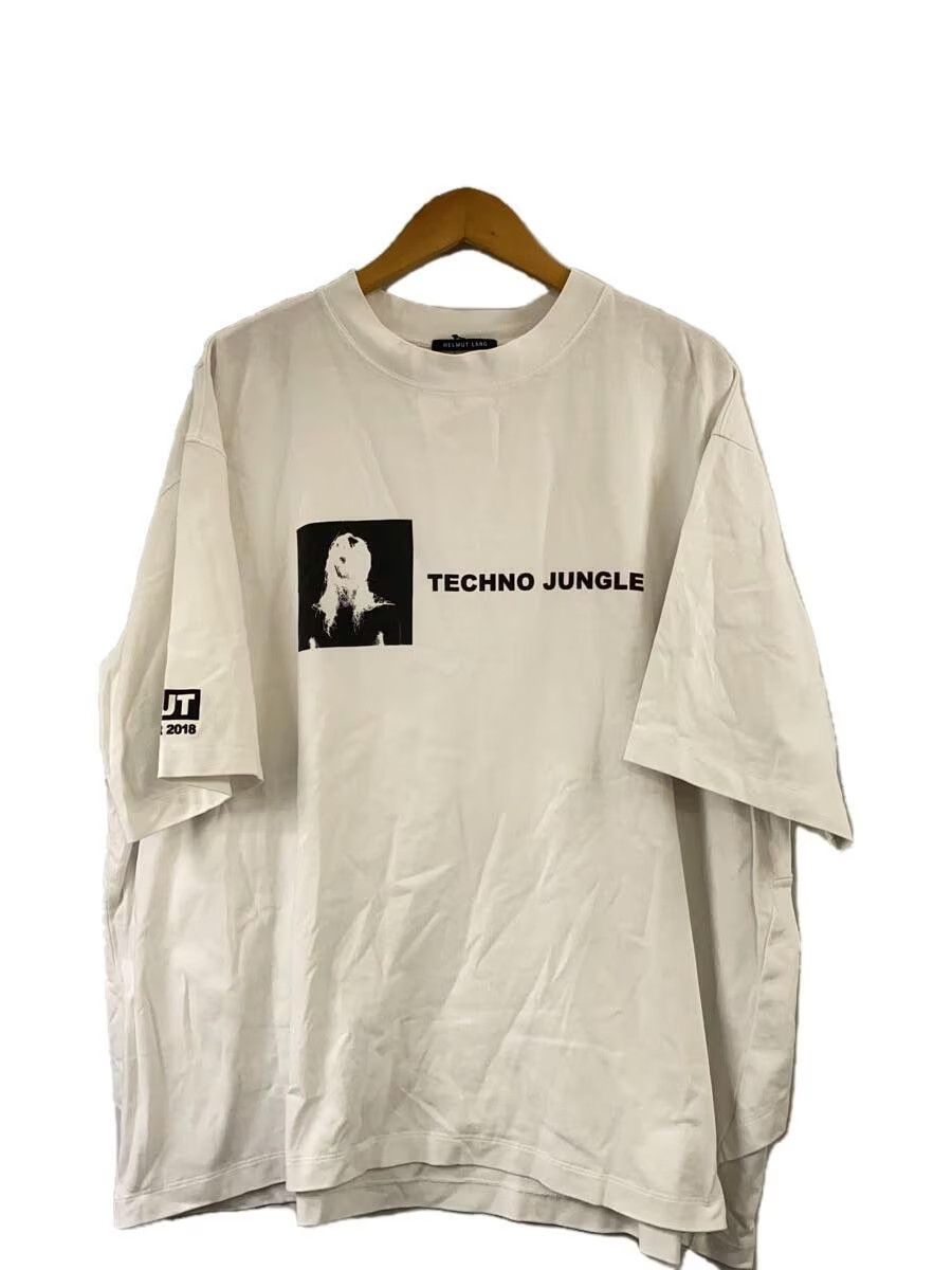 image of Helmut Lang Techno Jungle Boxy Tee in White, Men's (Size 2XL)