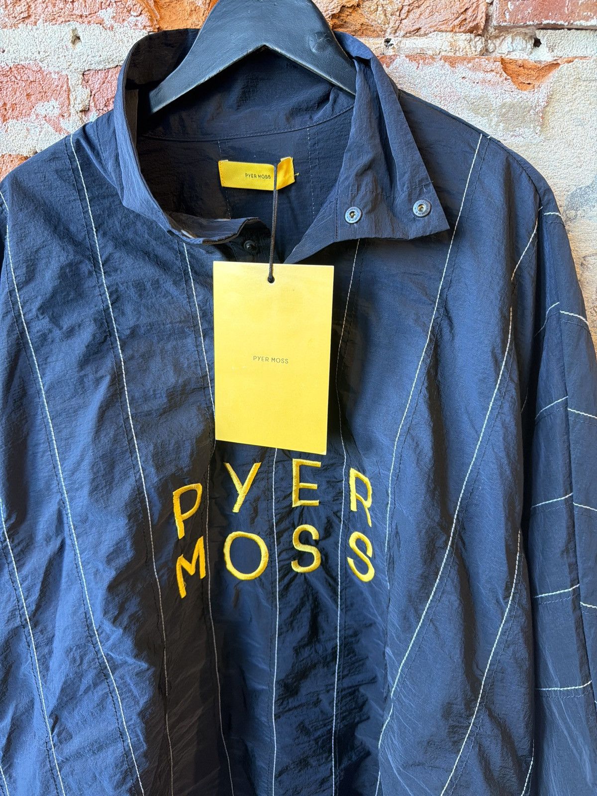Pyer Moss Pyer Moss Running Stitch Poncho Size US M / EU 48-50 / 2 - 3 Thumbnail