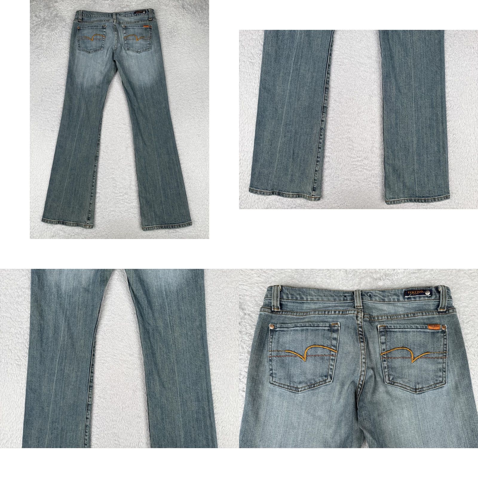 Denime Vertigo Jeans Juniors 11/12 Light Wash Mid Rise Straight Stretch Denim 30x32 Size 32" / US 10 / IT 46 - 10 Thumbnail