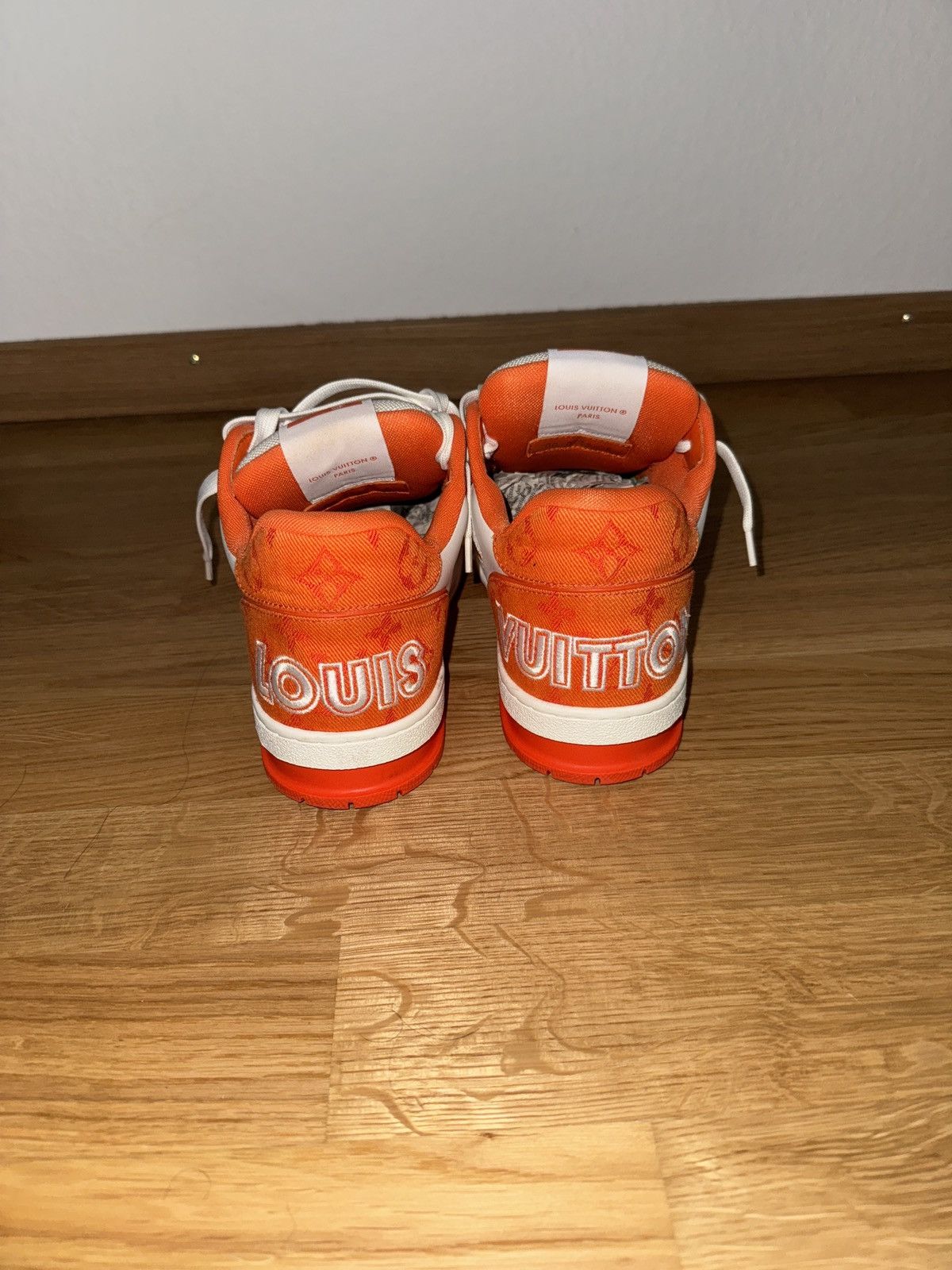 Louis Vuitton Louis Vuitton Sneaker Monogramm Denim Orange Size US 7 / EU 40 - 13 Thumbnail