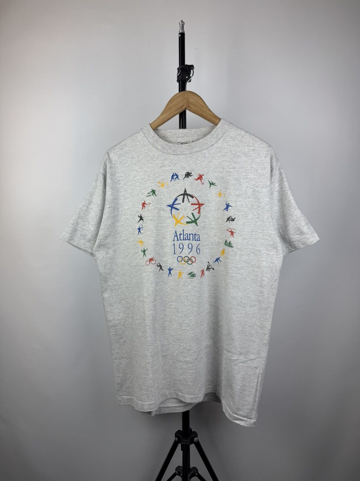 USA Olympics Vintage 90s Atlanta 1996 Big Logo T-Shirt Made in USA Tee Size US L / EU 52-54 / 3 - 1 Thumbnail