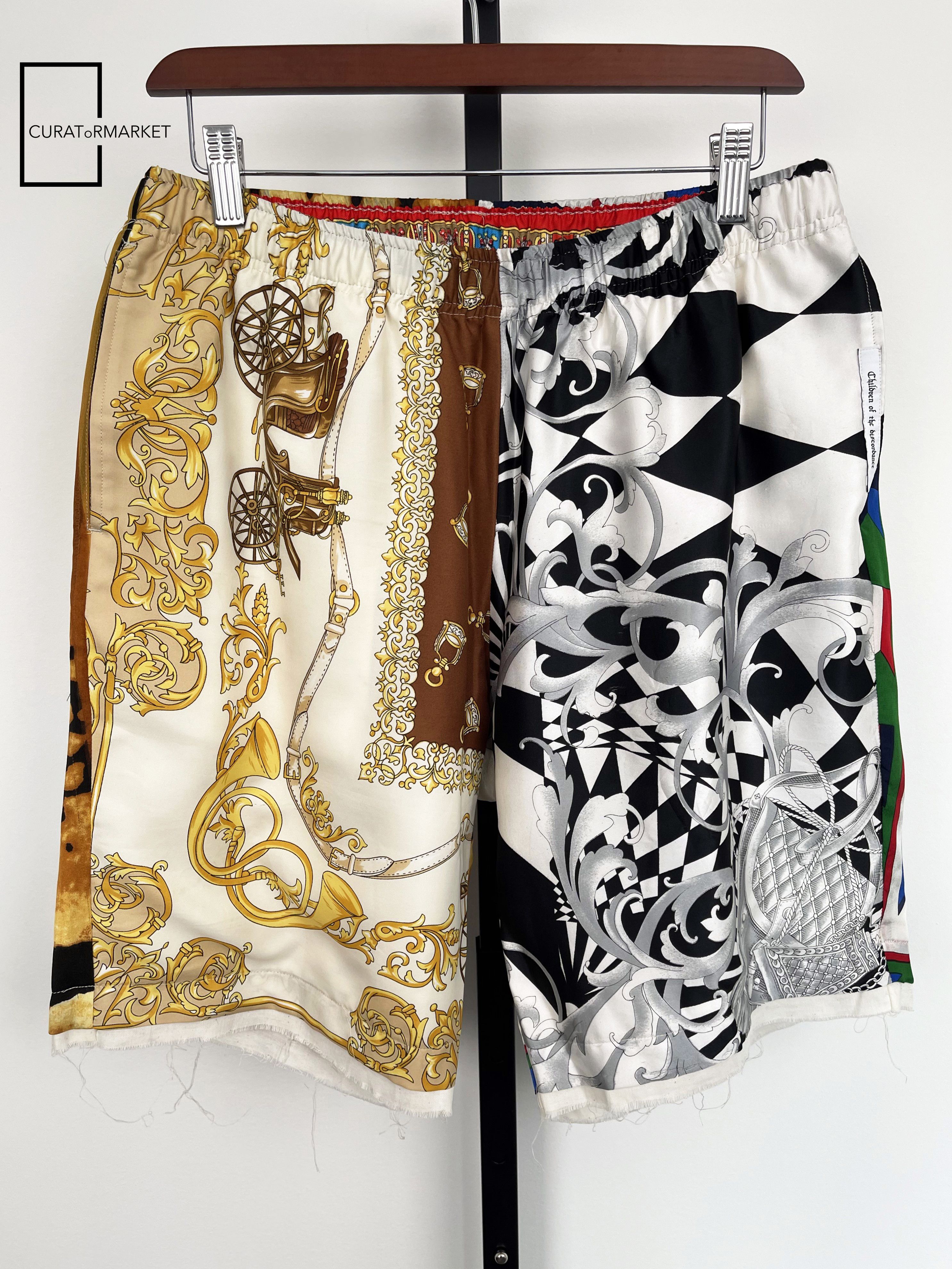 Children of the discordance Sz2 Vintage Scarf 1 of 1 Baroque Diamond Pattern Shorts SS20 Size US 30 / EU 46 - 8 Thumbnail