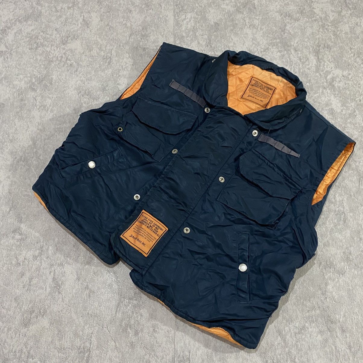 Schott Vintage Schott Flyer Bomber Navy w/ Removable Vest Lining Size US S / EU 44-46 / 1 - 9 Thumbnail