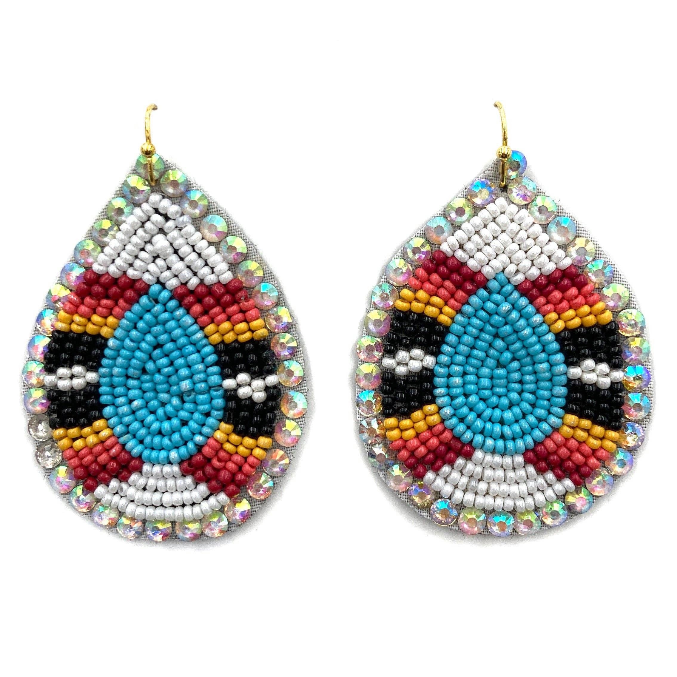 Other Boho Tribal Vibrant Southwestern Teardrop Beaded Dangle Earr Size ONE SIZE - 7 Thumbnail