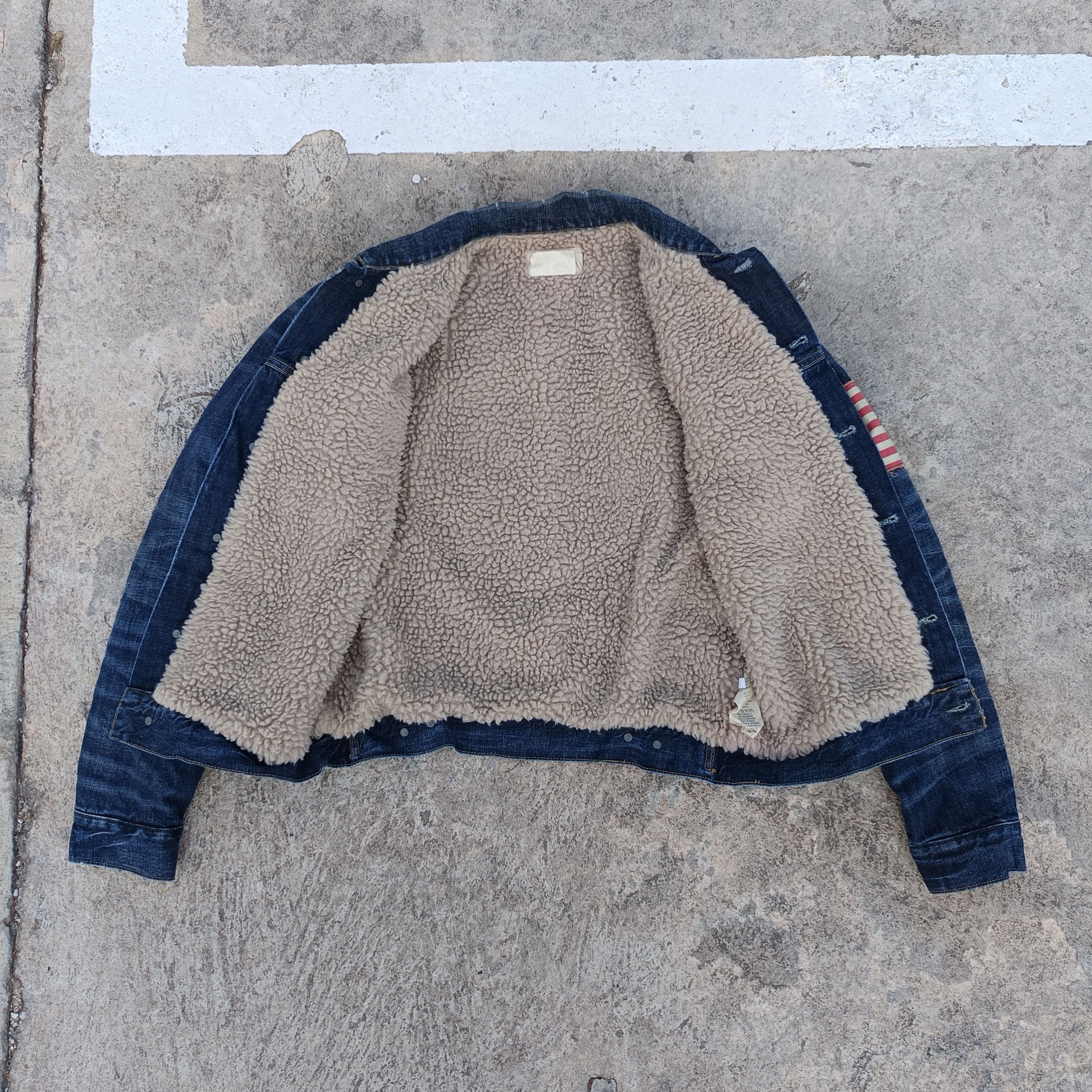 Polo Ralph Lauren Polo Ralph Lauren Usa Flag Patch Denim Sherpa Jacket Size US S / EU 44-46 / 1 - 3 Thumbnail