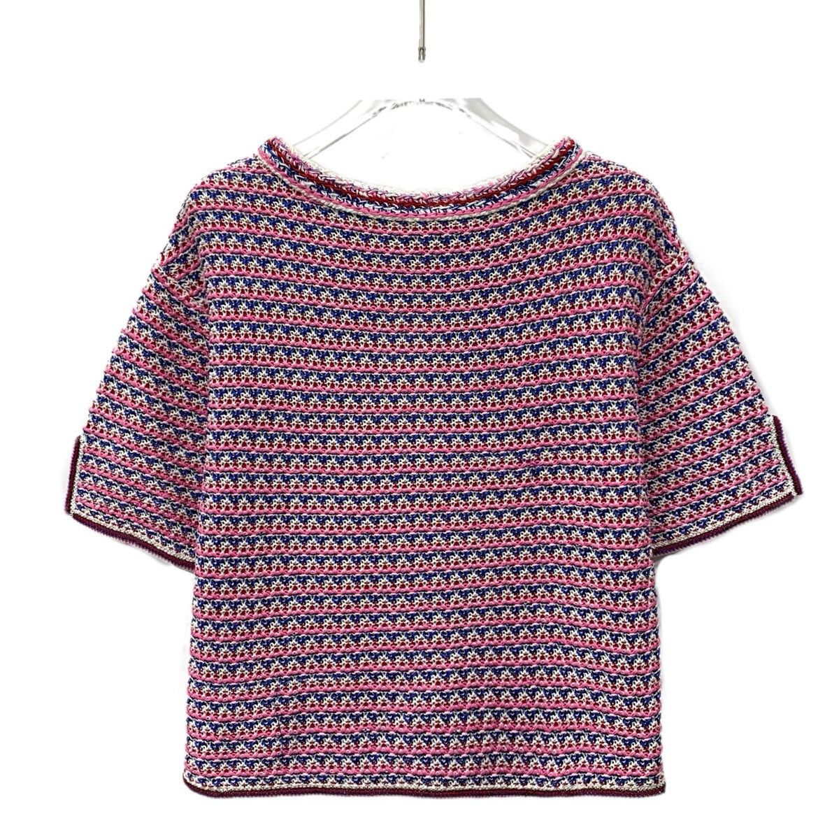Chanel Chanel Current Collection Pink Crochet Cotton Knit Size S / US 4 / IT 40 - 2 Thumbnail