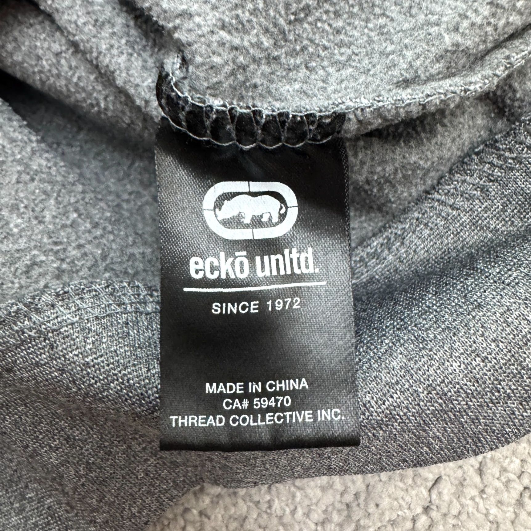 Ecko Unltd. Ecko Unltd. Hoodie Mens Small Gray Embroidered Logo Spellout Graphic Size US S / EU 44-46 / 1 - 7 Thumbnail