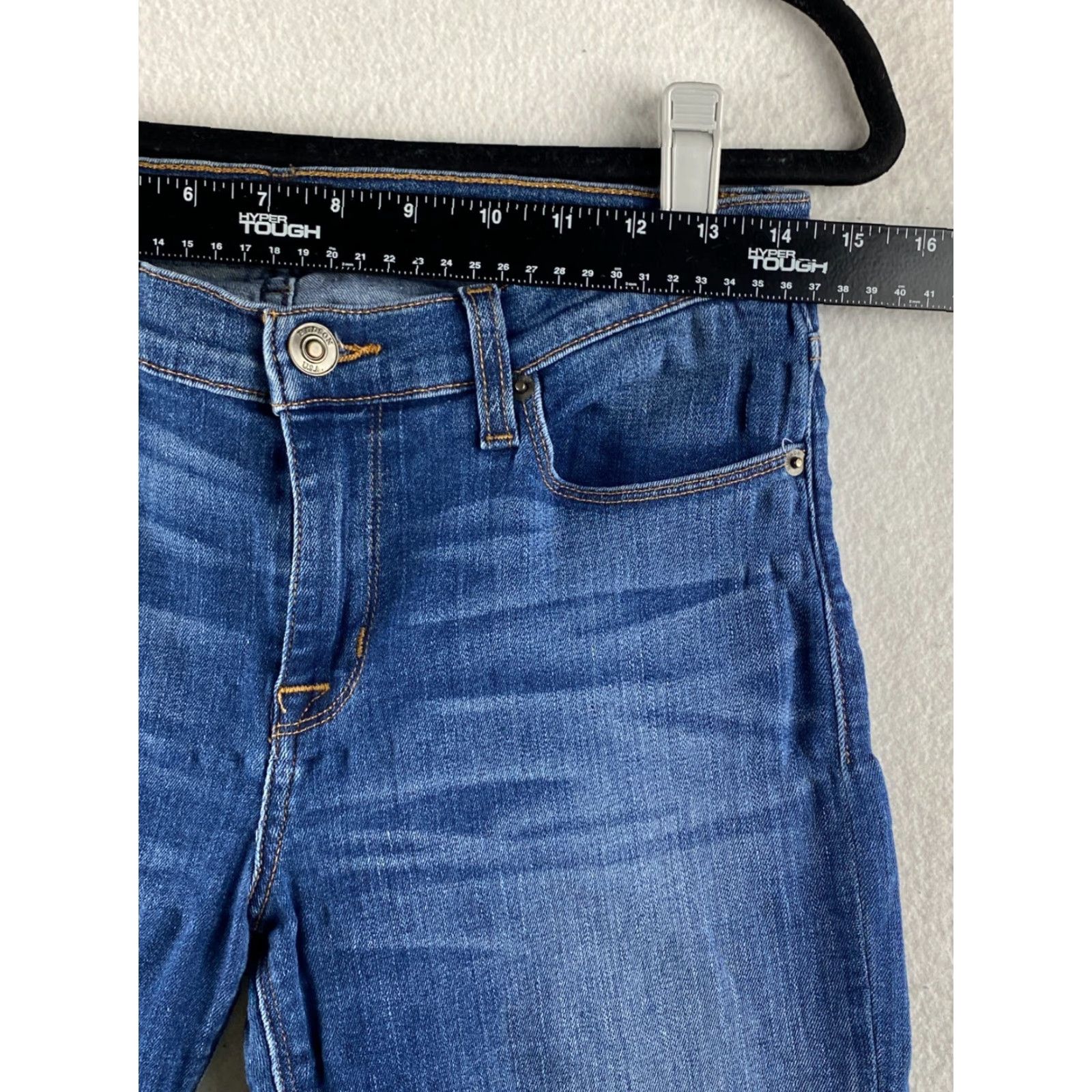 Hudson Hudson Jeans Womens 29 Ankle Tapered Stretch Distressed Denim Dark Wash 29x27 Jeans Mens? Size 29" - 4 Thumbnail