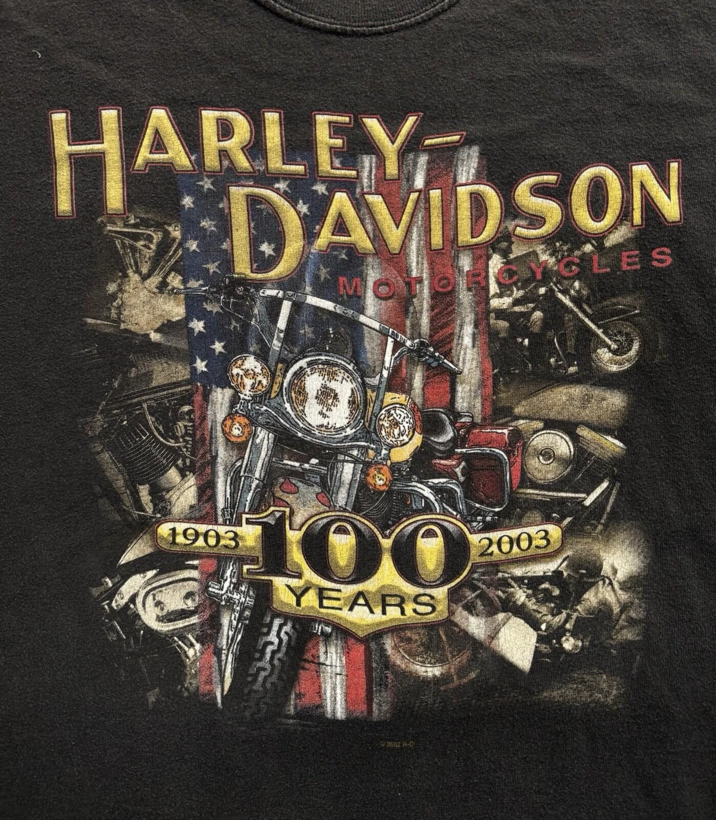 Harley Davidson Vintage Y2K 2003 Freedom Harley-Davidson 100 Anniv. T-Shirt Size ONE SIZE - 3 Thumbnail