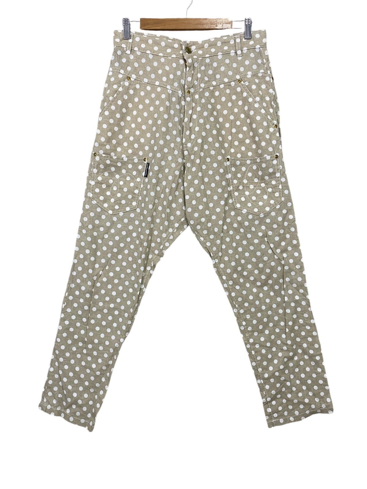 Issye miyake Mercibeaucoup polkadot drop crotch trousers