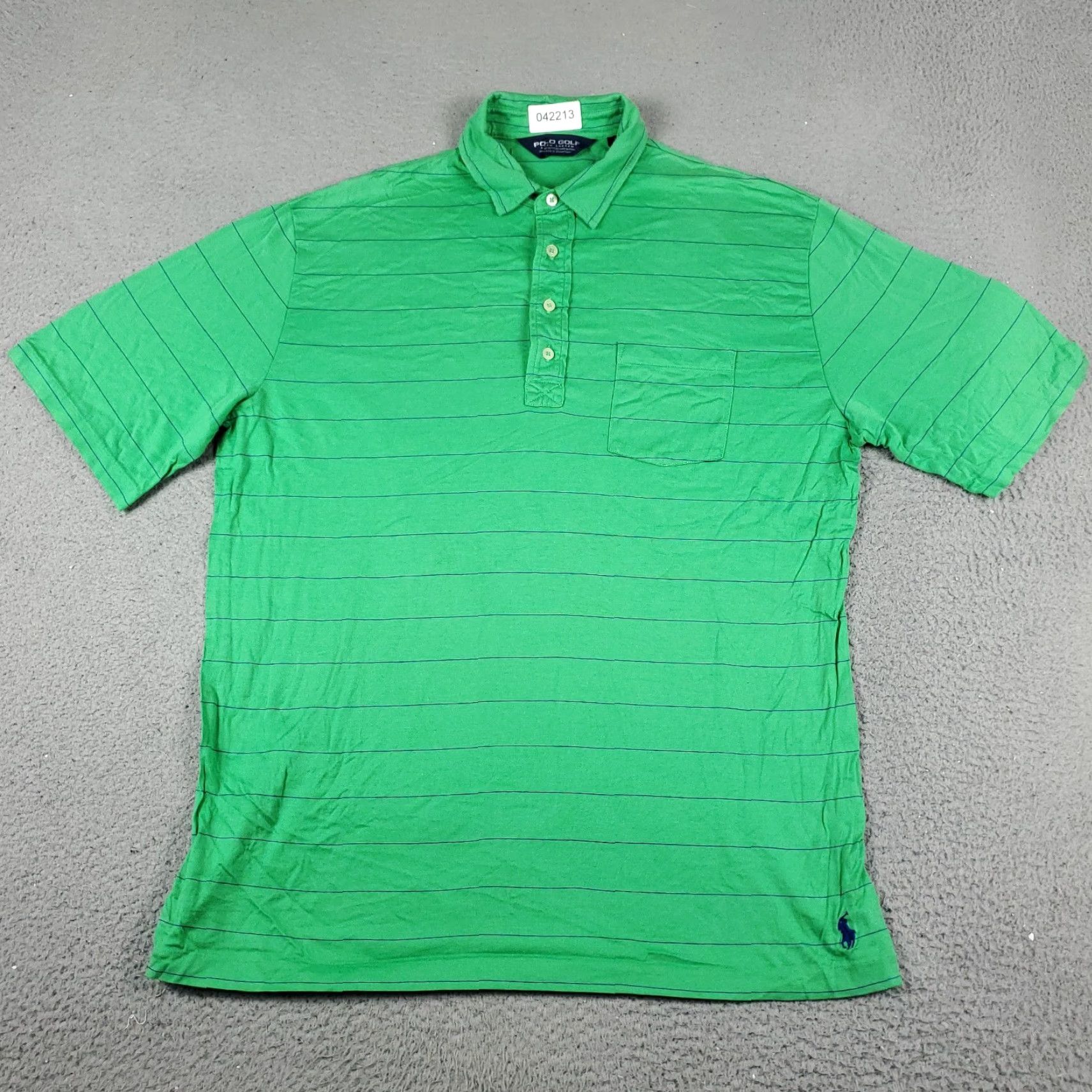 Ralph Lauren Ralph Lauren Polo Shirt Mens Large Green Striped Casual Short Sleeve Classic Size US L / EU 52-54 / 3 - 2 Thumbnail