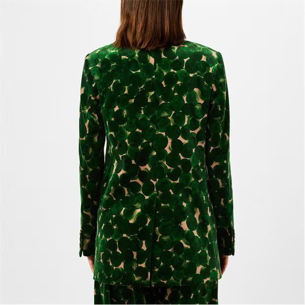 Dries Van Noten o1g2r1mq1024 Polka Dot Single Breasted Blazer in Green Size XS / US 0-2 / IT 36-38 - 5 Thumbnail