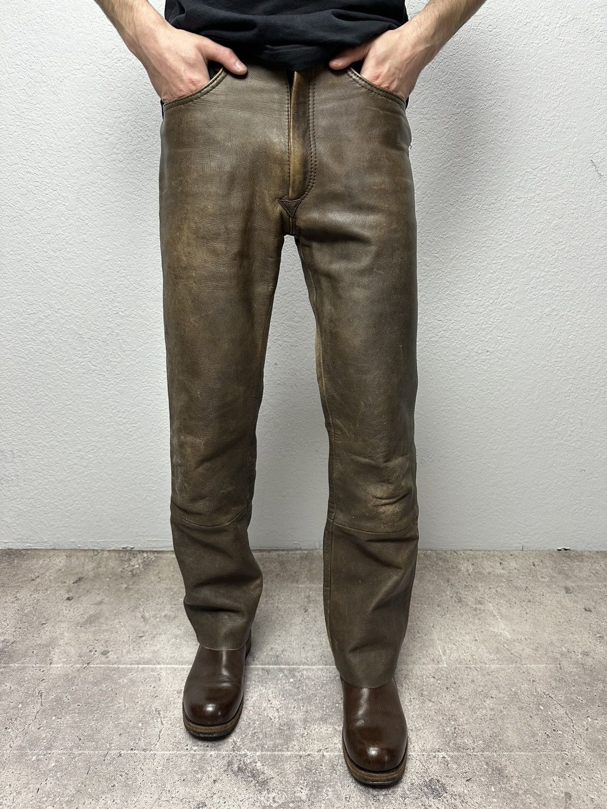 Leather Vintage IXS Leather Pants Black Riding Archival Motorcycle