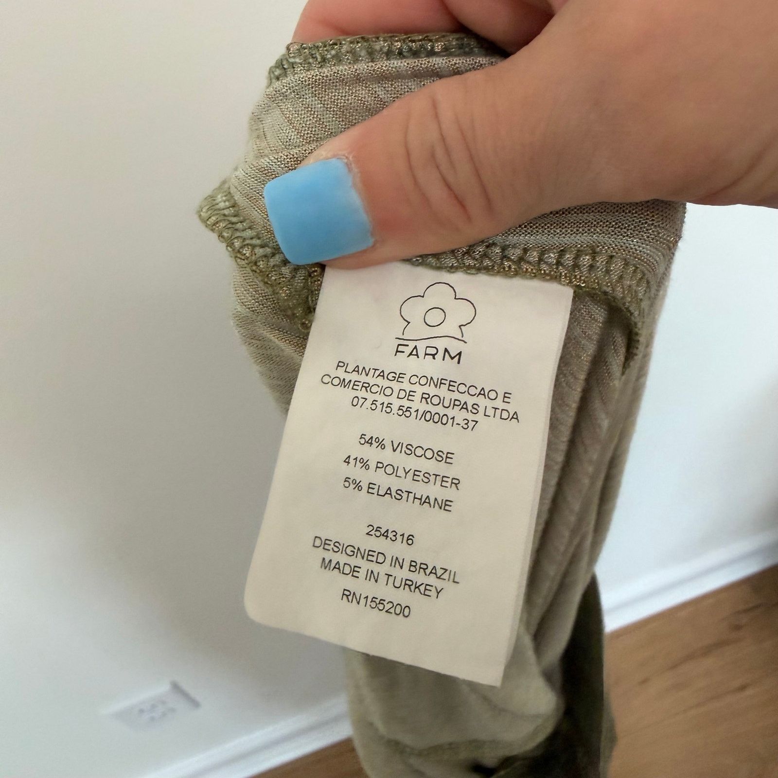 Other Farm Rio Guadaloupe Wide Leg Pants Olive Green Tropical Sz M Size 30" / US 8 / IT 44 - 3 Thumbnail