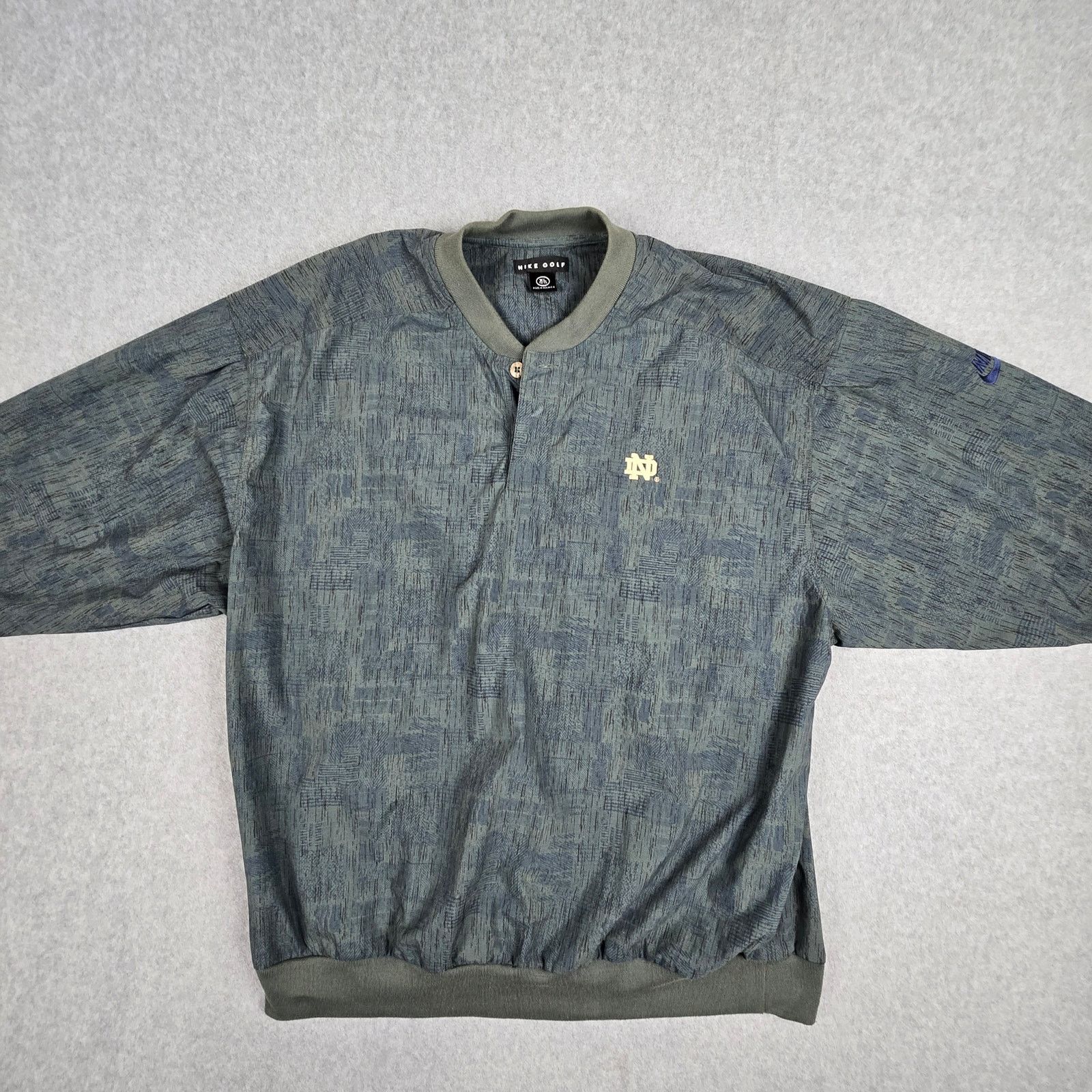 Nike Vintage Nike Golf Notre Dame XL Green 1/4 Button Pullover Size US XL / EU 56 / 4 - 4 Thumbnail