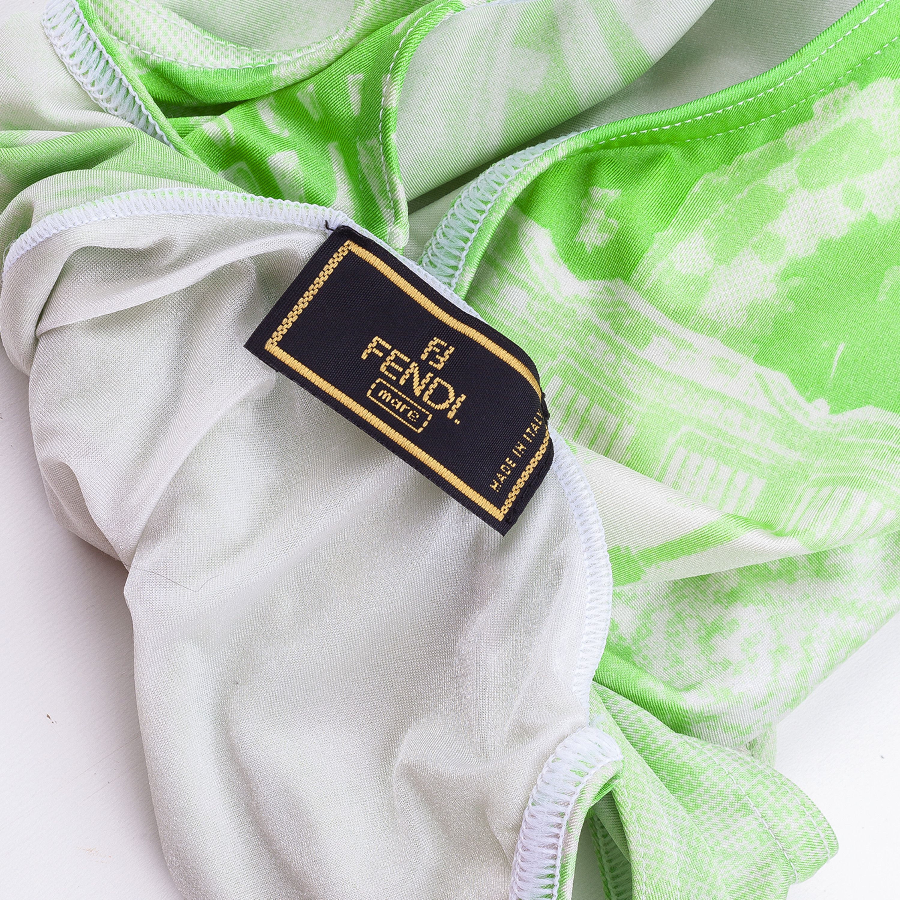 Fendi Fendi Mare Vintage White/Green Swimsuit (M) Size ONE SIZE - 4 Thumbnail
