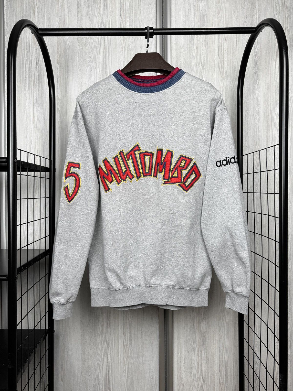 Adidas Adidas Dikembe Mutombo #55 vintage 90s grey sweatshirt M Size US M / EU 48-50 / 2 - 1 Thumbnail