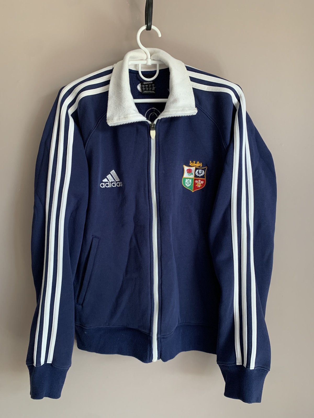 Adidas British and Irish Lions Vintage Rugby Zip Jacket Adidas Sz M Size US M / EU 48-50 / 2 - 1 Thumbnail