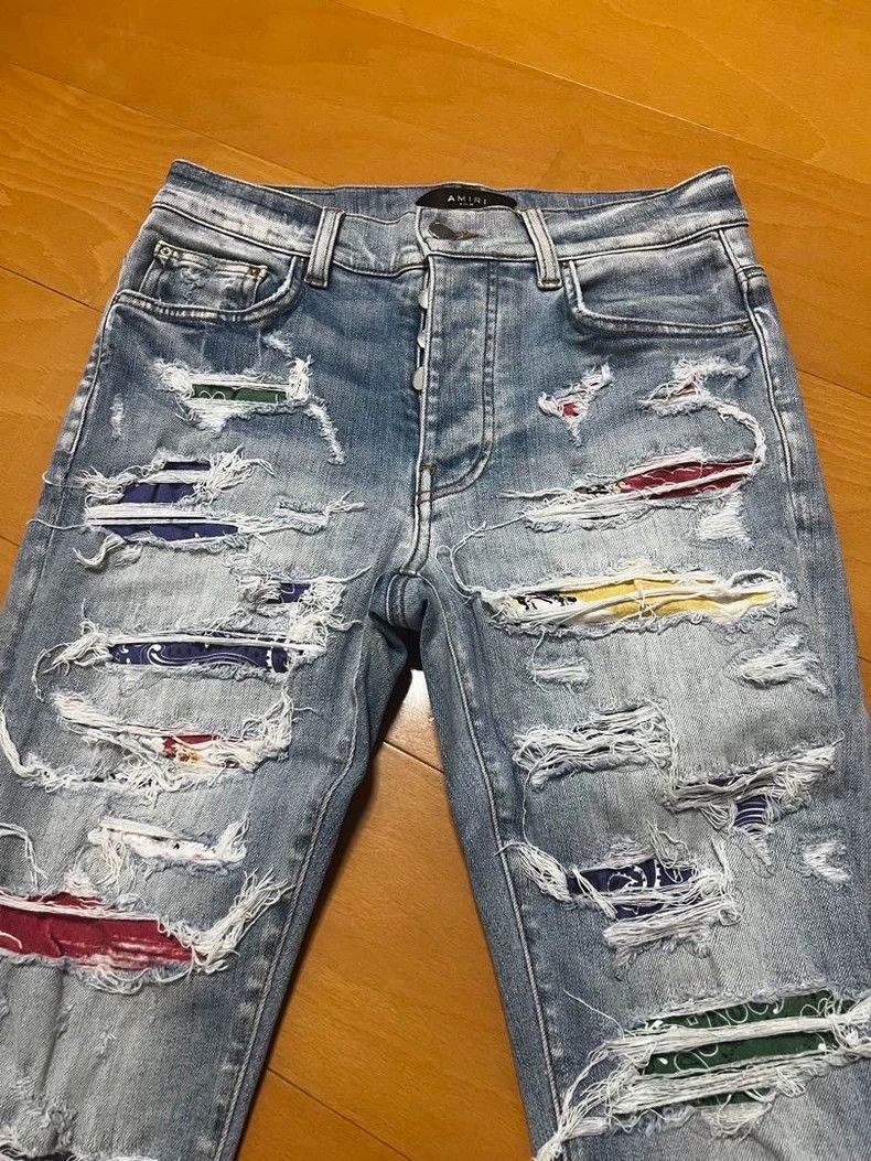 Amiri Amiri Rainbow multi-element stitching jeans 2501-Nextarrow Size US 29 - 2 Thumbnail