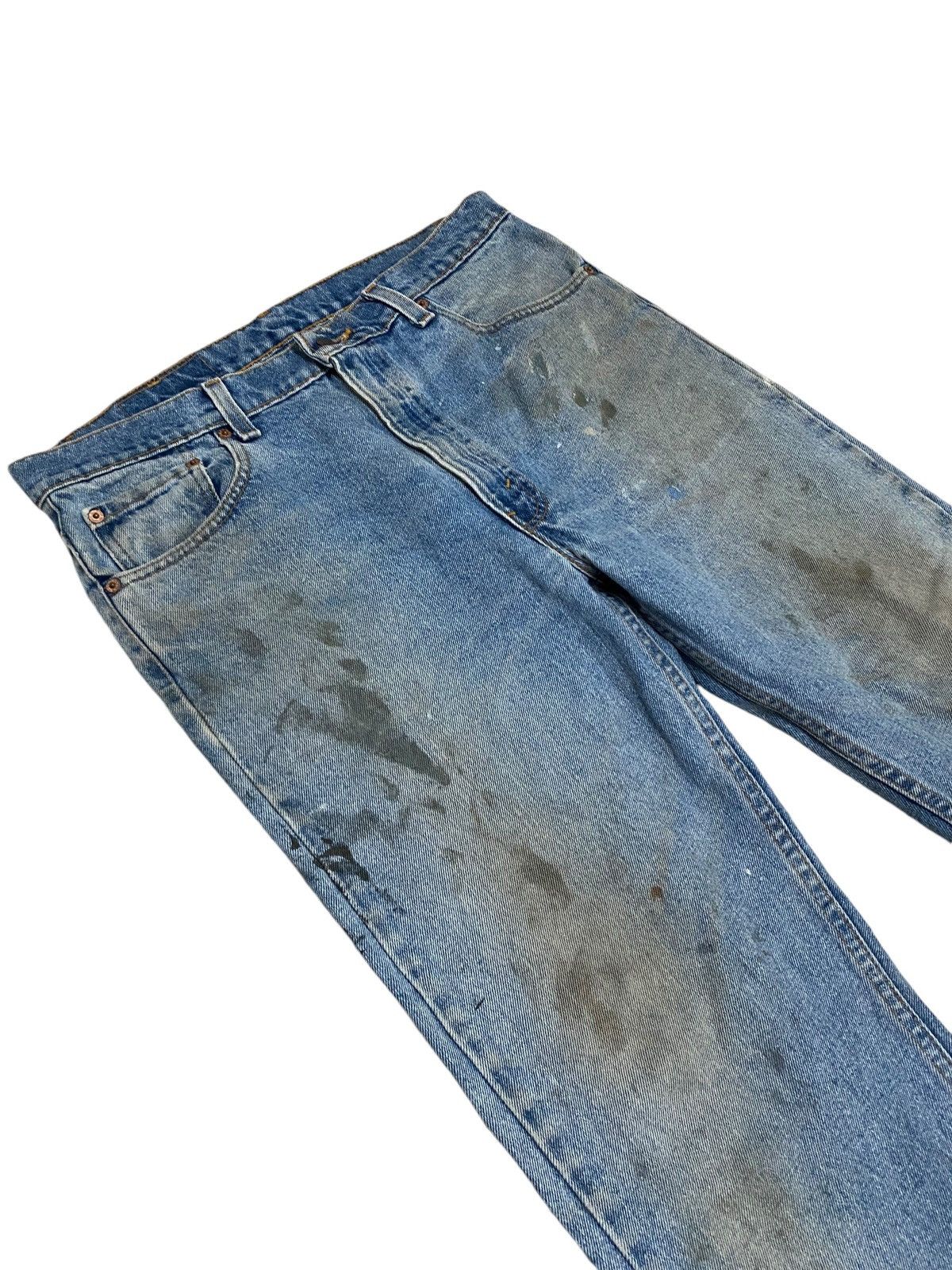 Levi's × Vintage Vintage 90s levis 505 regular fit straight leg distressed Size US 36 / EU 52 - 4 Thumbnail