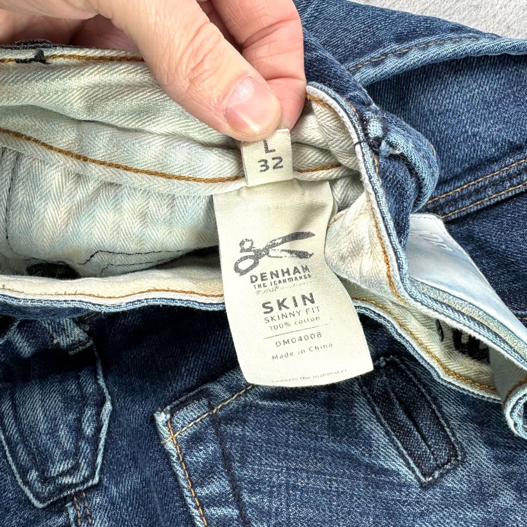 DENHAM Denham Jeans Mens 31x32 Blue Slim Fit Button Fly Denim Inseam 26in 31x26 Size 31 Regular Cotton Cotton Denham Jeans Slim Blue Mens 90s Style Size US 31 - 6 Thumbnail