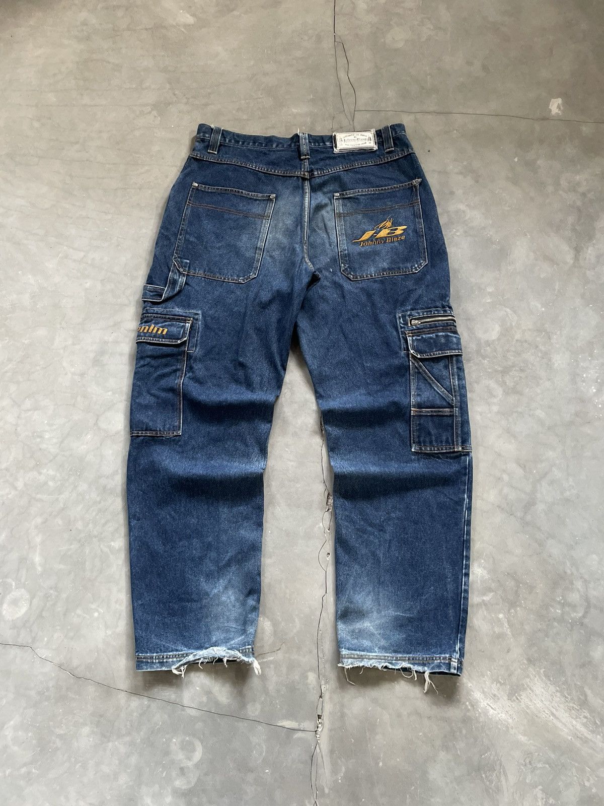 Other Vintage Y2k Johnny Blaze Baggy Cargo Carpenter Jeans Pant Size US 39 - 1 Thumbnail