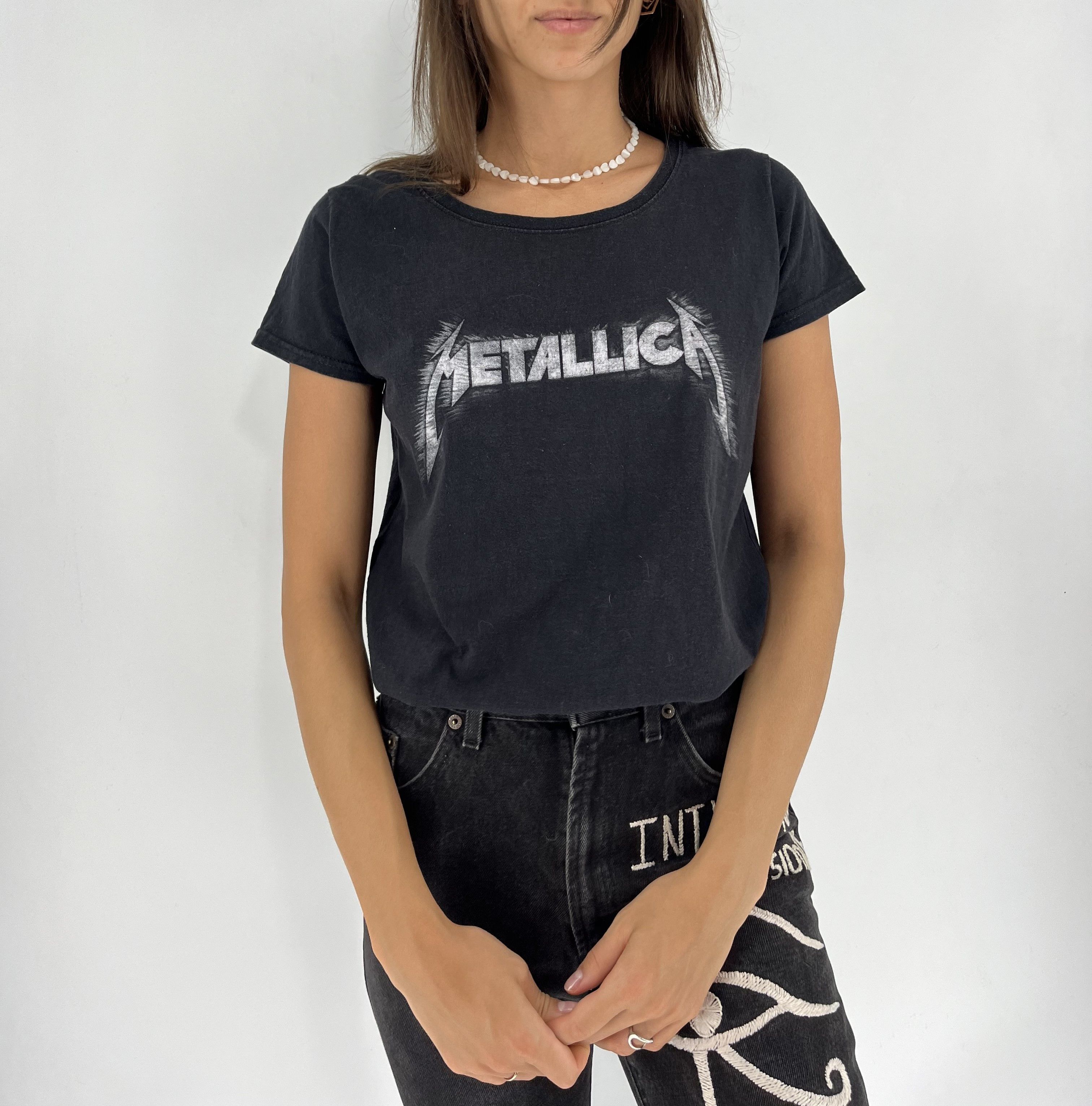 Band Tees × Vintage Vintage Y2K Metallica Band Tour Distressed Tshirt Streetwear Size M / US 6-8 / IT 42-44 - 2 Thumbnail