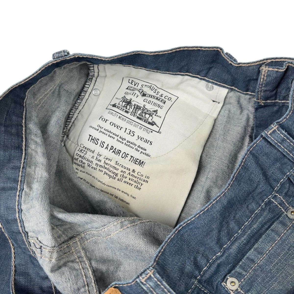 Levi's Levi's 514 Slim Straight Jeans Mens W36 L34 Blue Denim Size US 36 / EU 52 - 7 Thumbnail