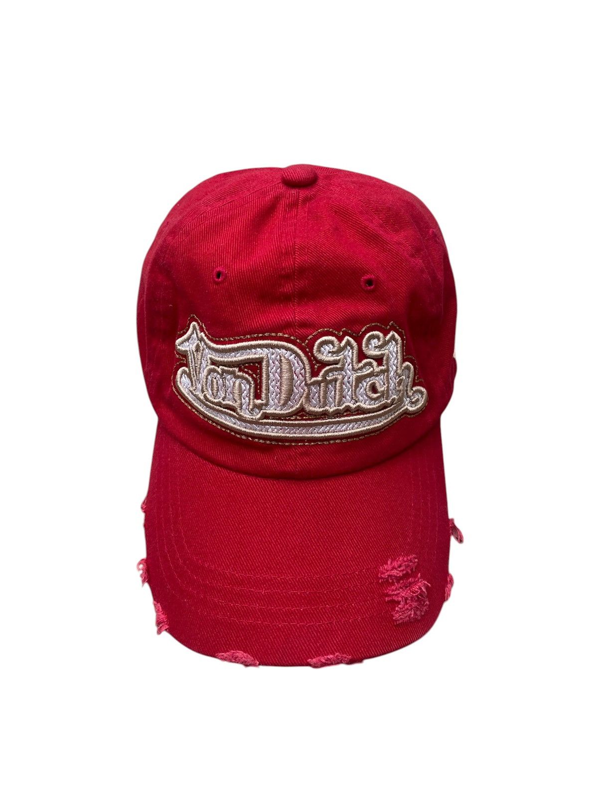 Von Dutch Von Dutch Distressed Ripped Hat Size ONE SIZE - 1 Thumbnail