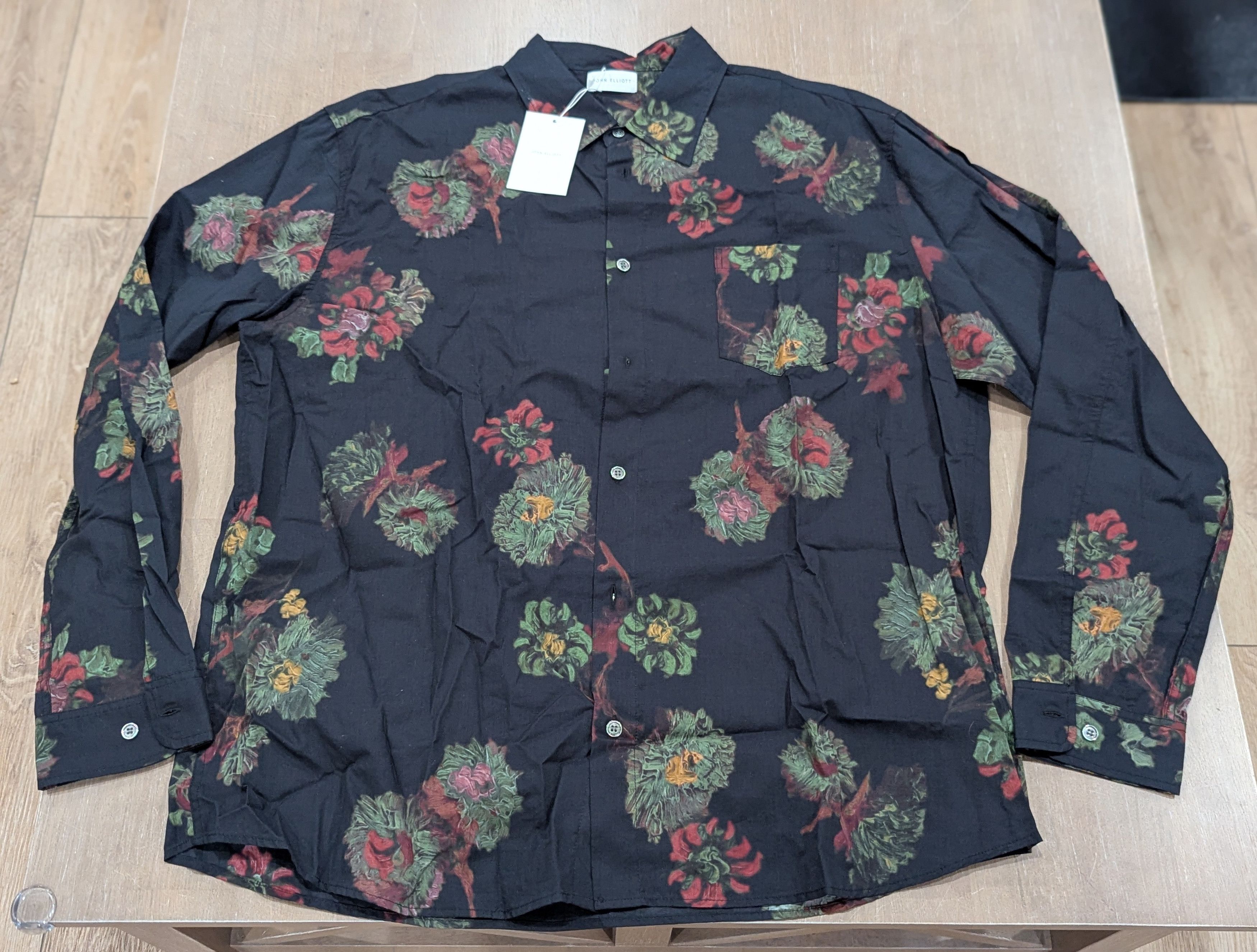 John Elliott JOHN ELLIOTT Floral LS Button Up Shirt Black 5 - 2XL Size US XXL / EU 58 / 5 - 1 Thumbnail