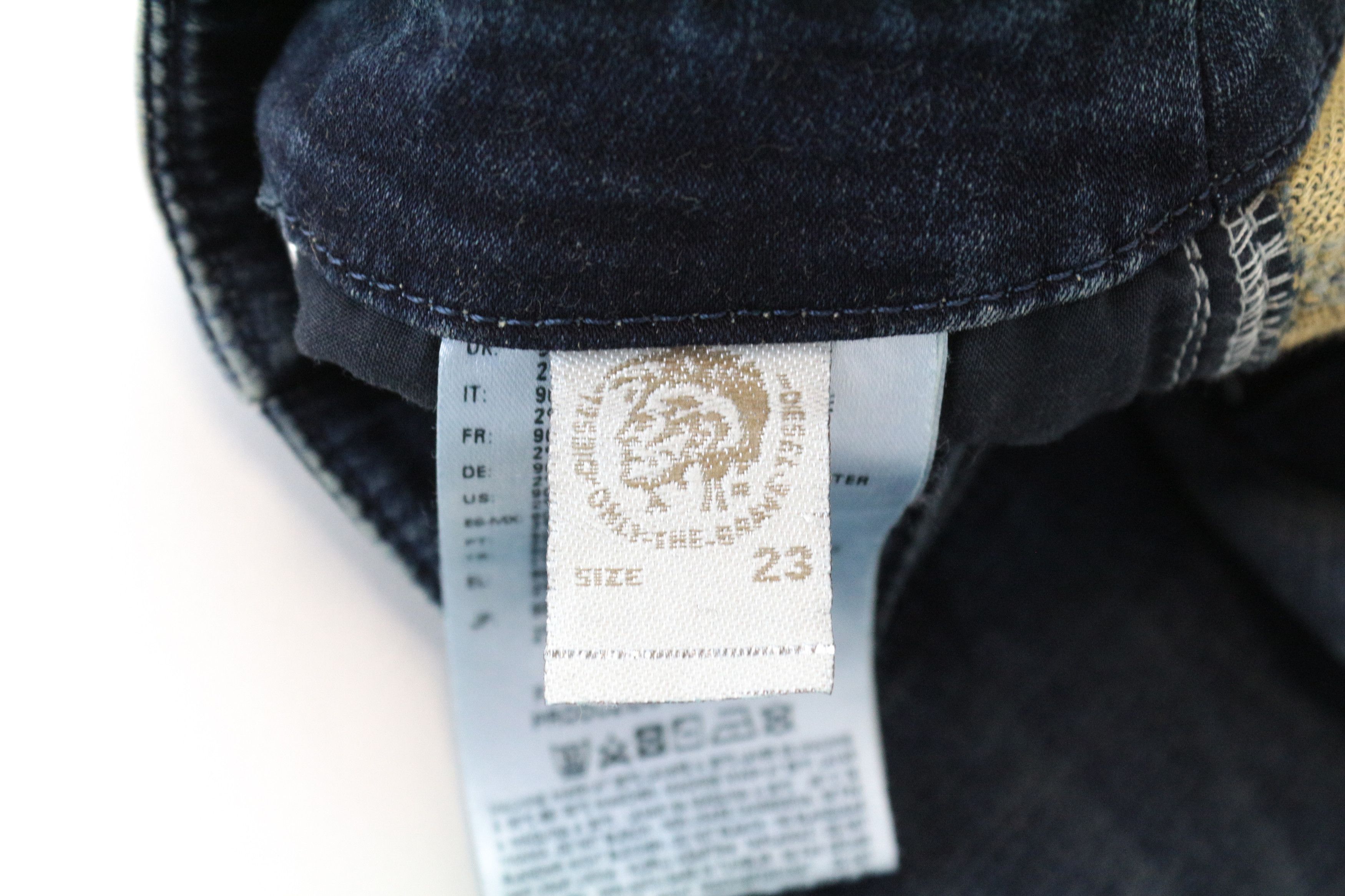 Diesel GRUPEE-NE 0674X W23 Blue Distressed Skinny Jeans 63784 Size 23" - 5 Thumbnail