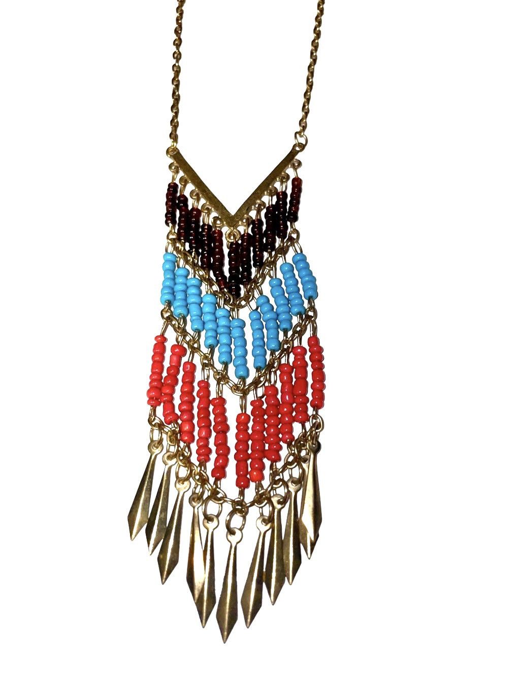 Vintage Vintage Southwest Chevron Beaded 70’s Necklace Size ONE SIZE - 8 Thumbnail