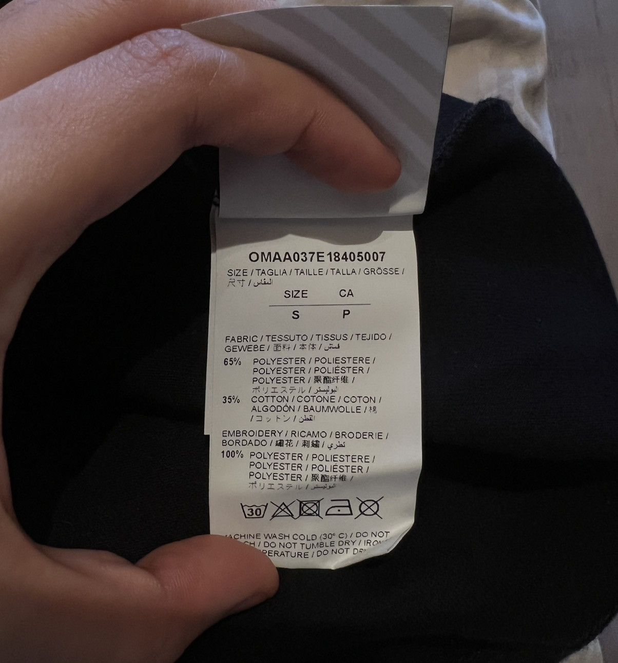 Off-White Off White x Virgil Abloh “Main Label” Size US S / EU 44-46 / 1 - 4 Thumbnail