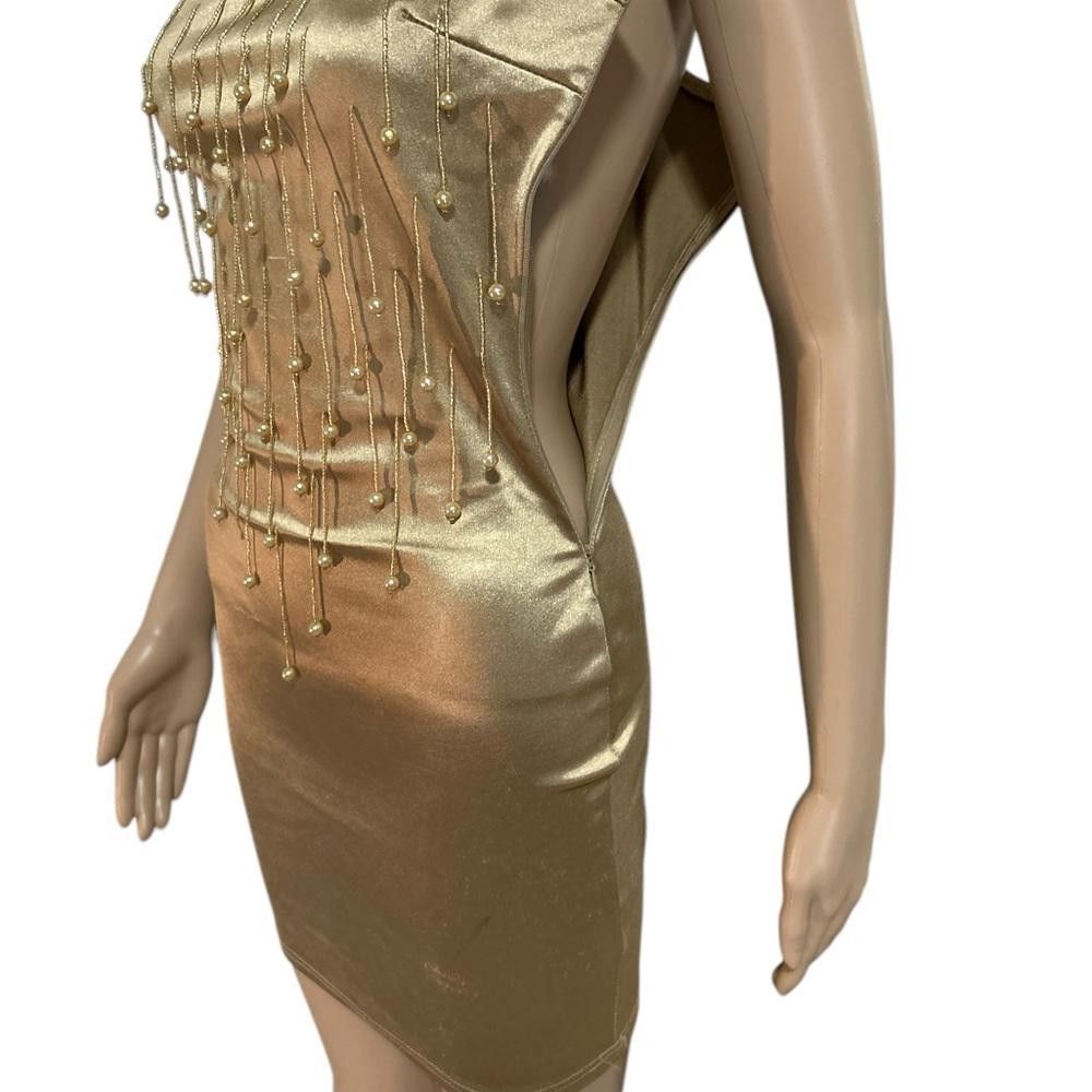Bandulu Gold Beaded Mini Dress Size S / US 4 / IT 40 - 6 Thumbnail