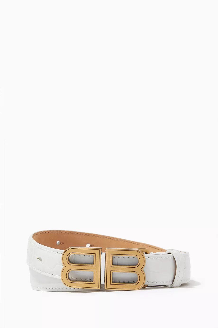o1bcso1str1024 Size: 70 / BB Hourglass Thin Belt Crocodile